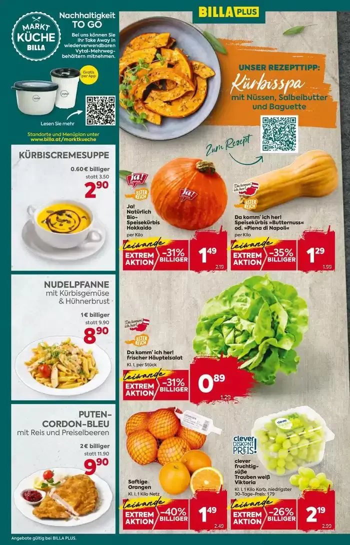 BILLA PLUS Flugblatt von 26. September bis 10. Oktober 2024 - Flugblätt seite 8