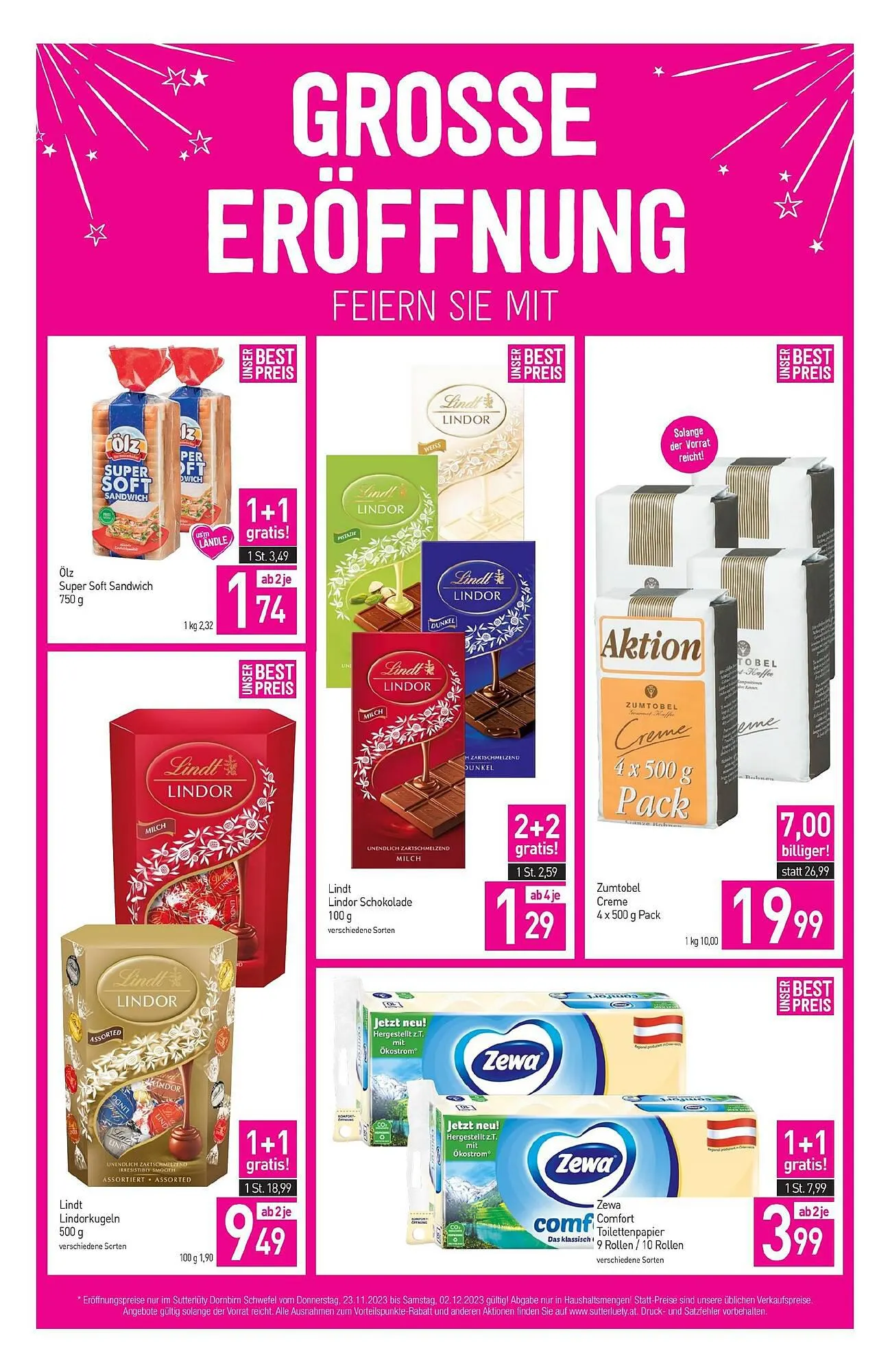Sutterlüty Flugblatt von 23. November bis 7. Dezember 2023 - Flugblätt seite  3