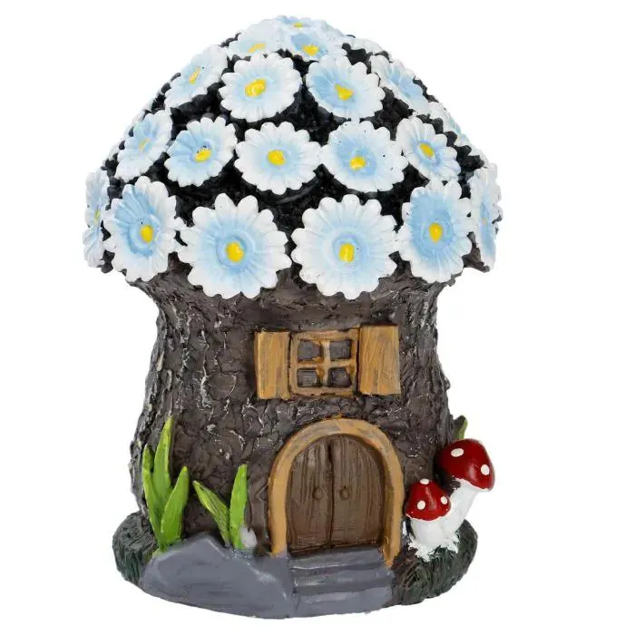 Haus Blüten, hellblau, 11.5 cm