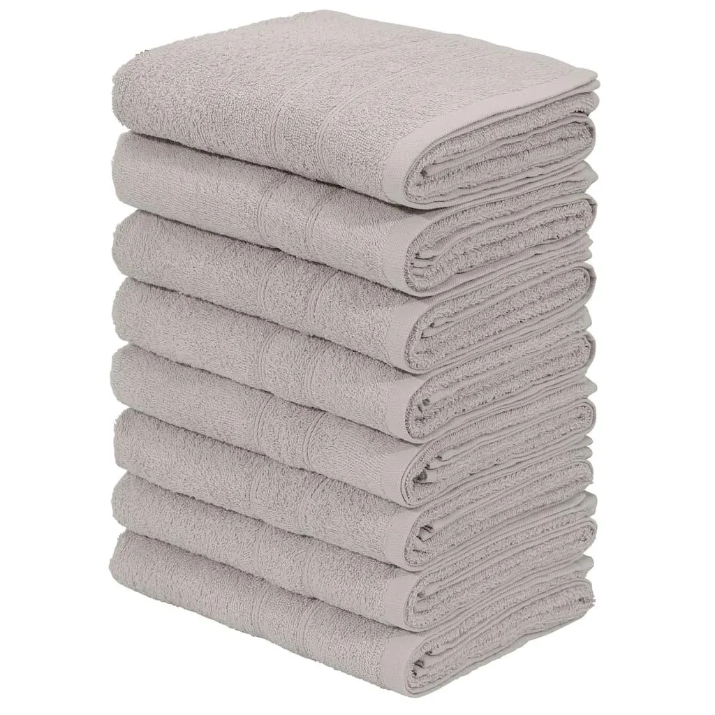 OTTO home Handtuch Set »Inga, 8 tlg. Handtuch-Set 50x100cm« Handtücher mit feiner Bordüre, 100% Baumwolle, einfarbig, weich