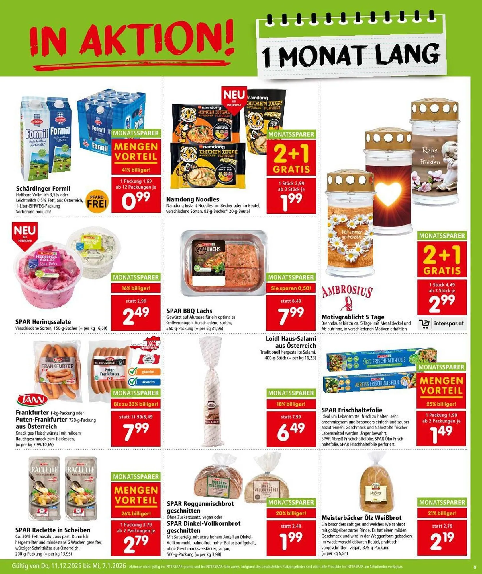 Interspar Flugblatt von 11. Dezember bis 17. Dezember 2025 - Flugblätt seite  9