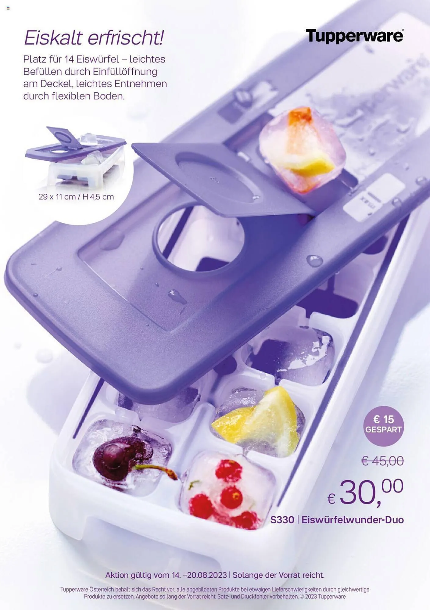 Tupperware Flugblatt von 14. August bis 20. August 2023 - Flugblätt seite 2