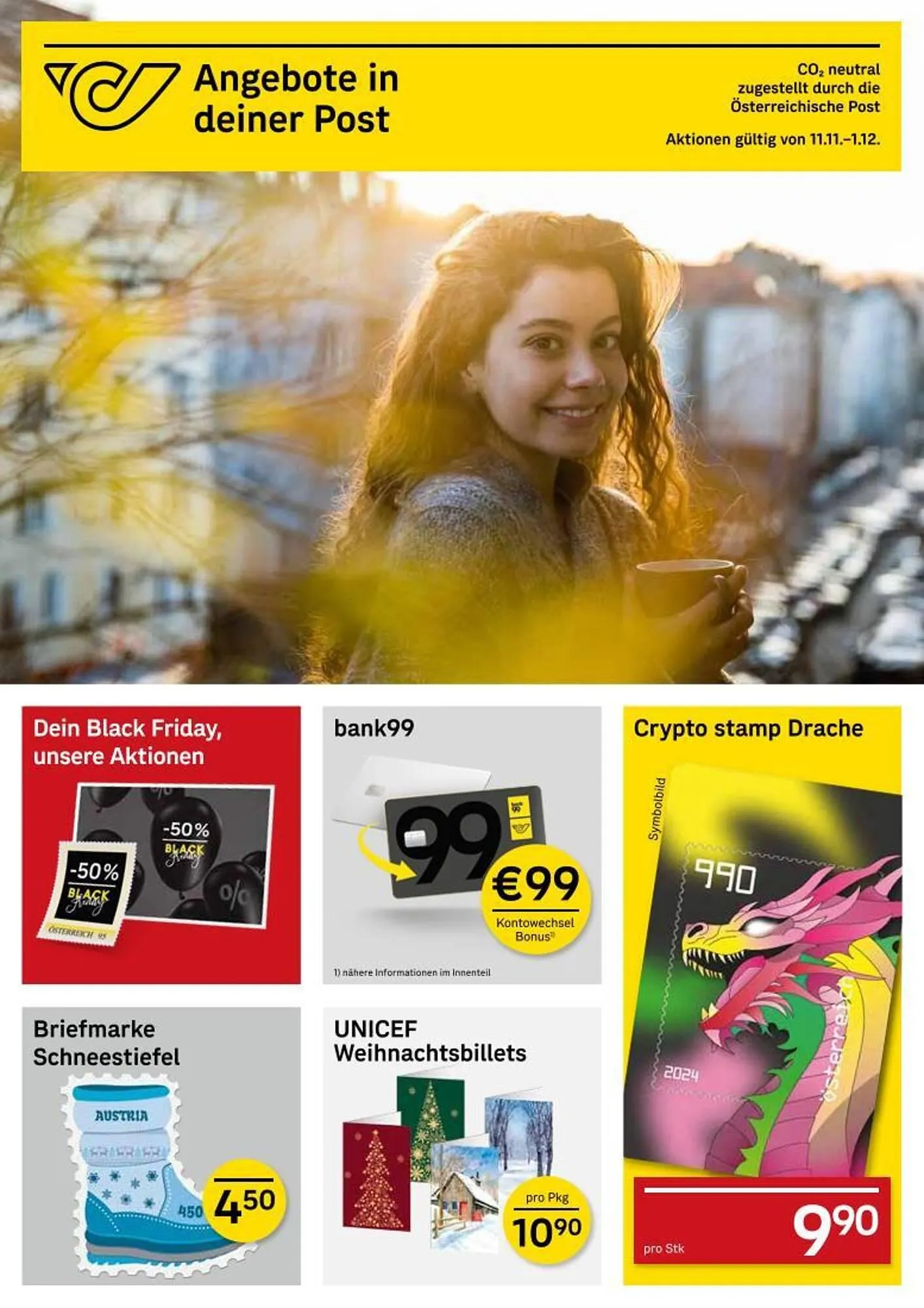Post Flugblatt von 11. November bis 1. Dezember 2024 - Flugblätt seite 1
