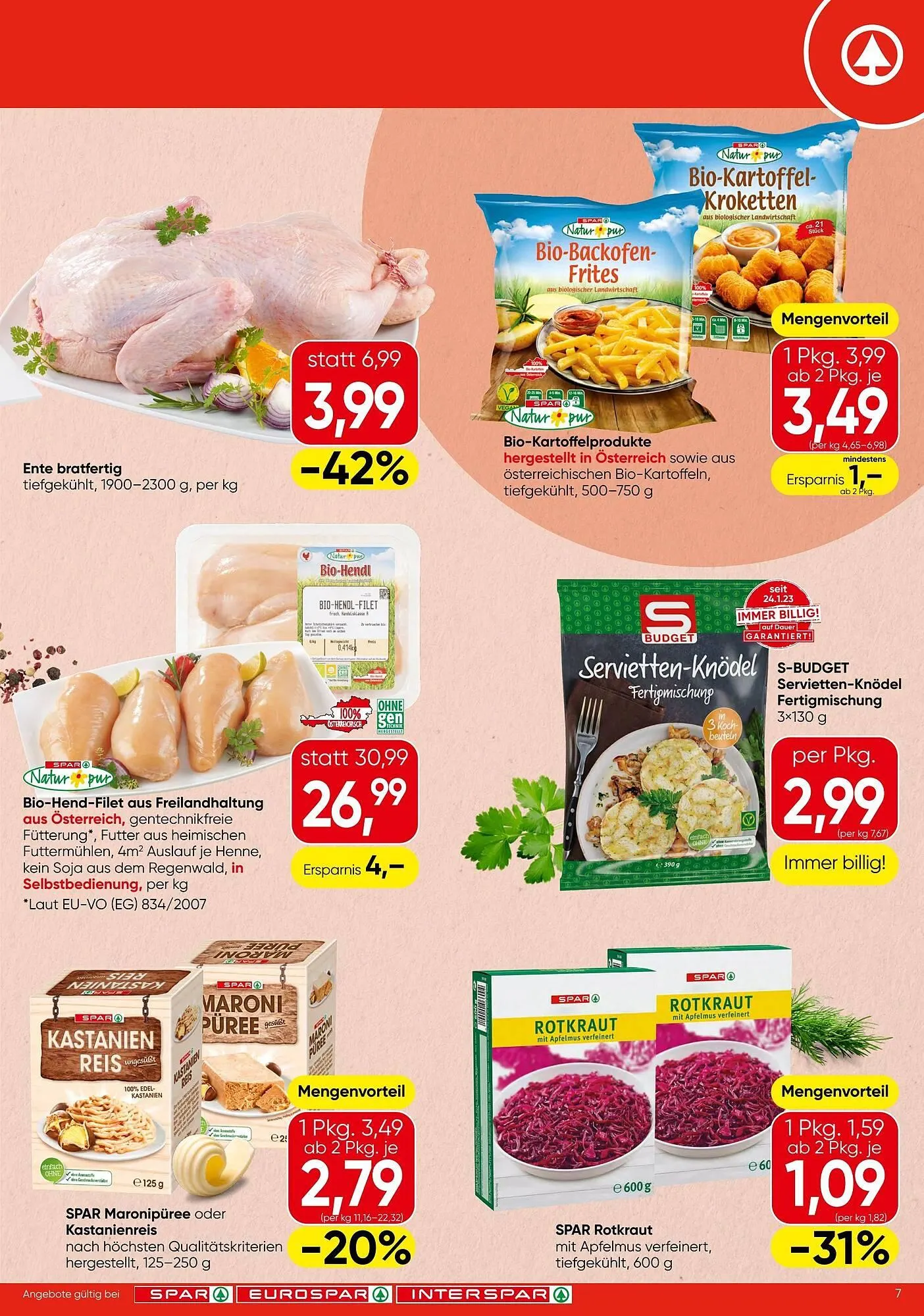 Spar Flugblatt von 30. Oktober bis 6. November 2025 - Flugblätt seite 7