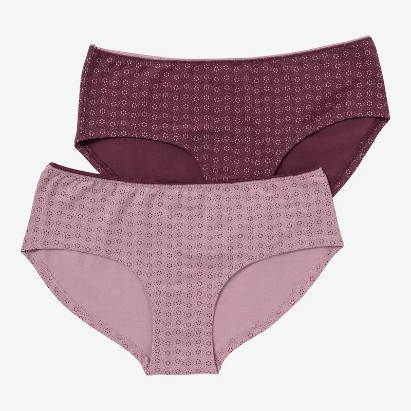 Damen-Panty mit Blümchen-Design, 2er-Pack