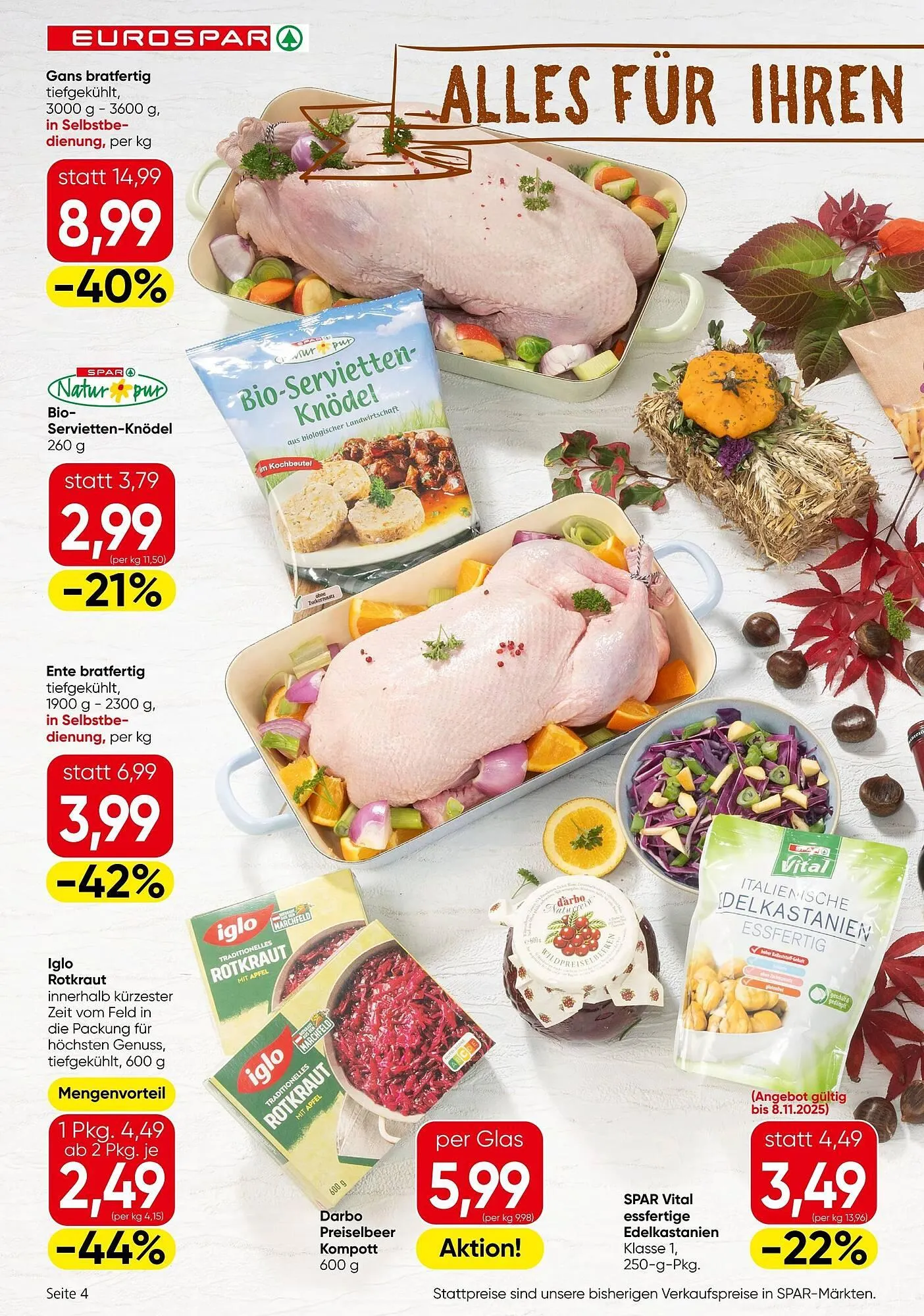 Eurospar Flugblatt von 6. November bis 19. November 2025 - Flugblätt seite  4