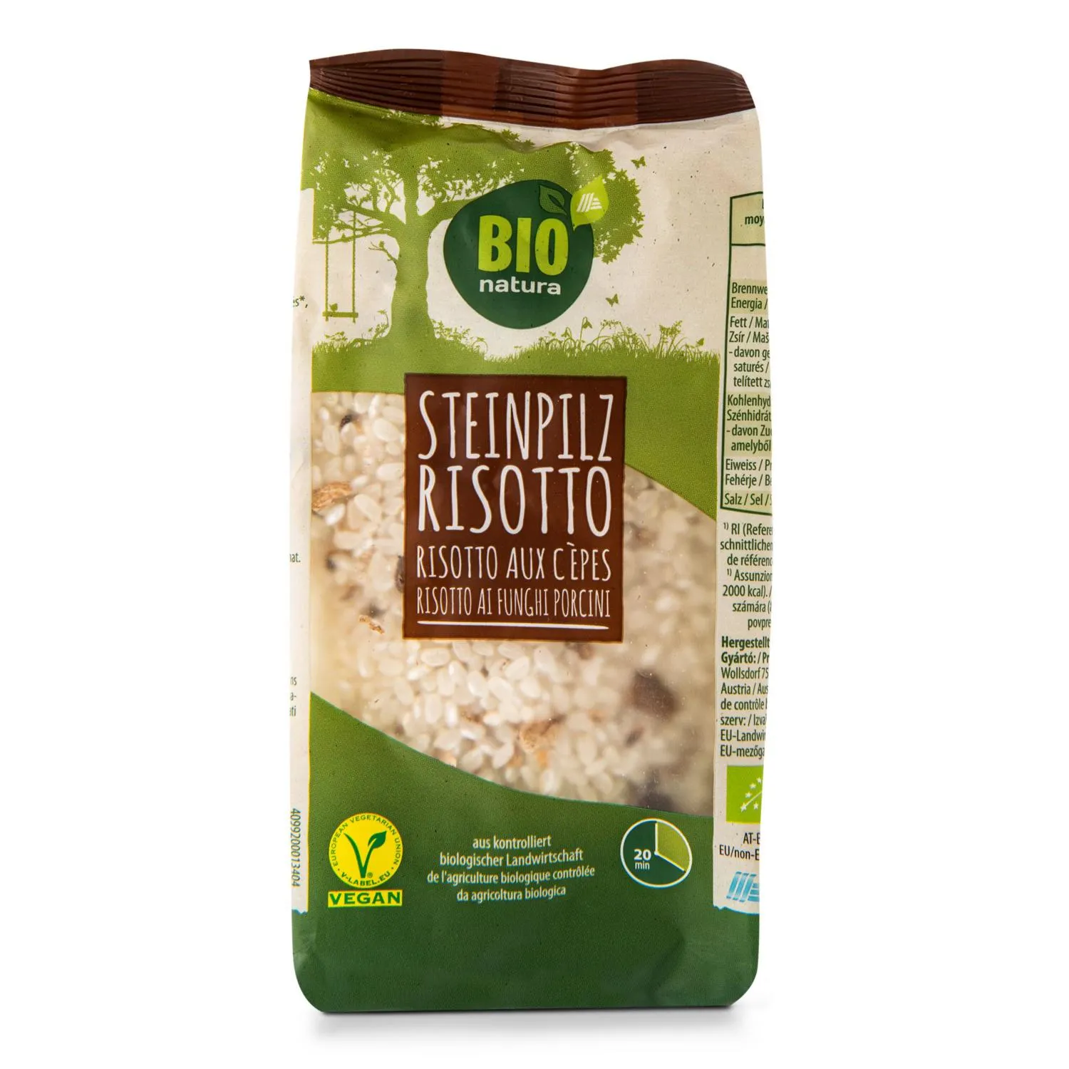BIO NATURA BIO vegetarisches Gericht, Steinpilzrisotto