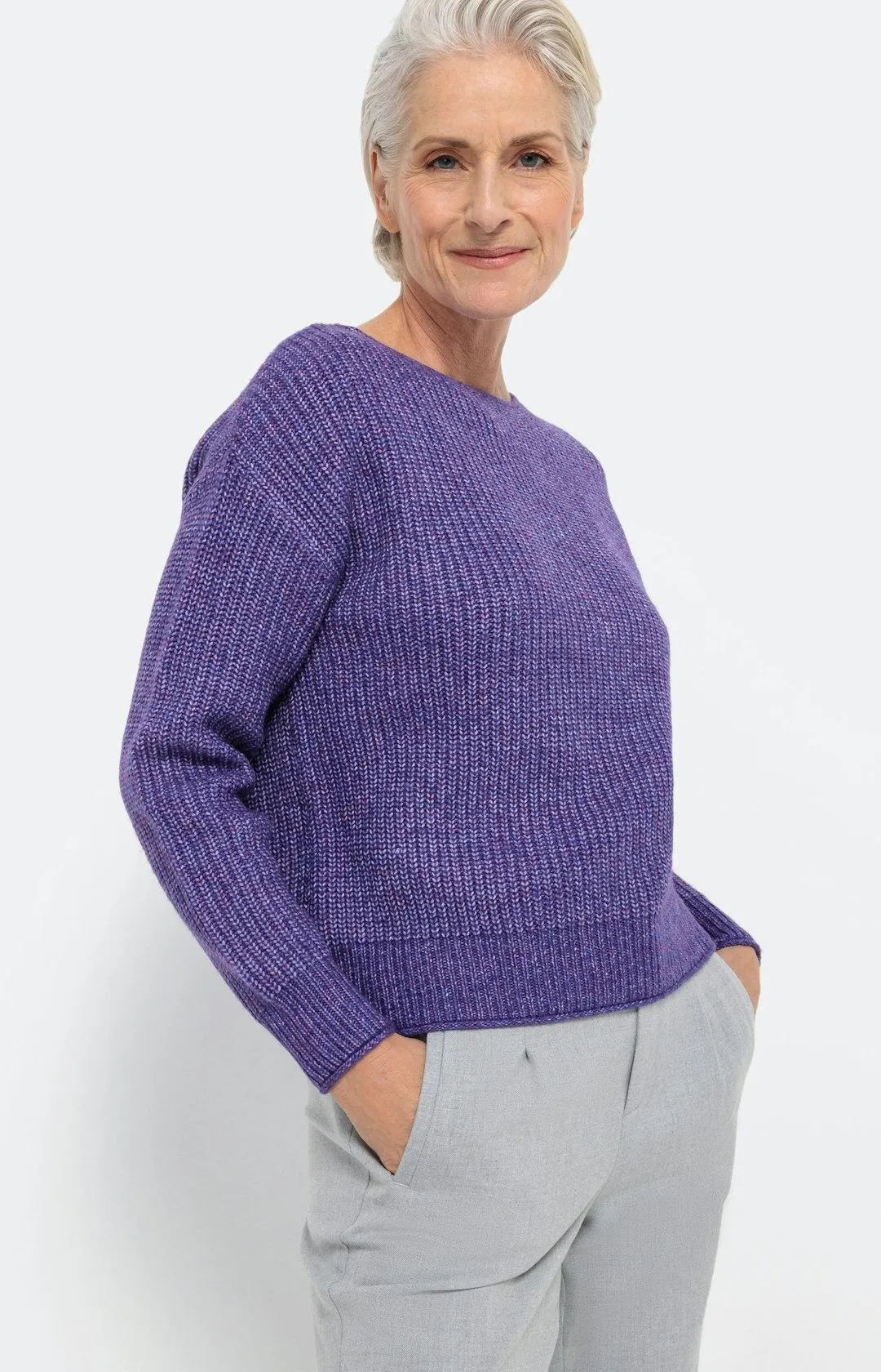 Pullover mit überschnittener Schulter