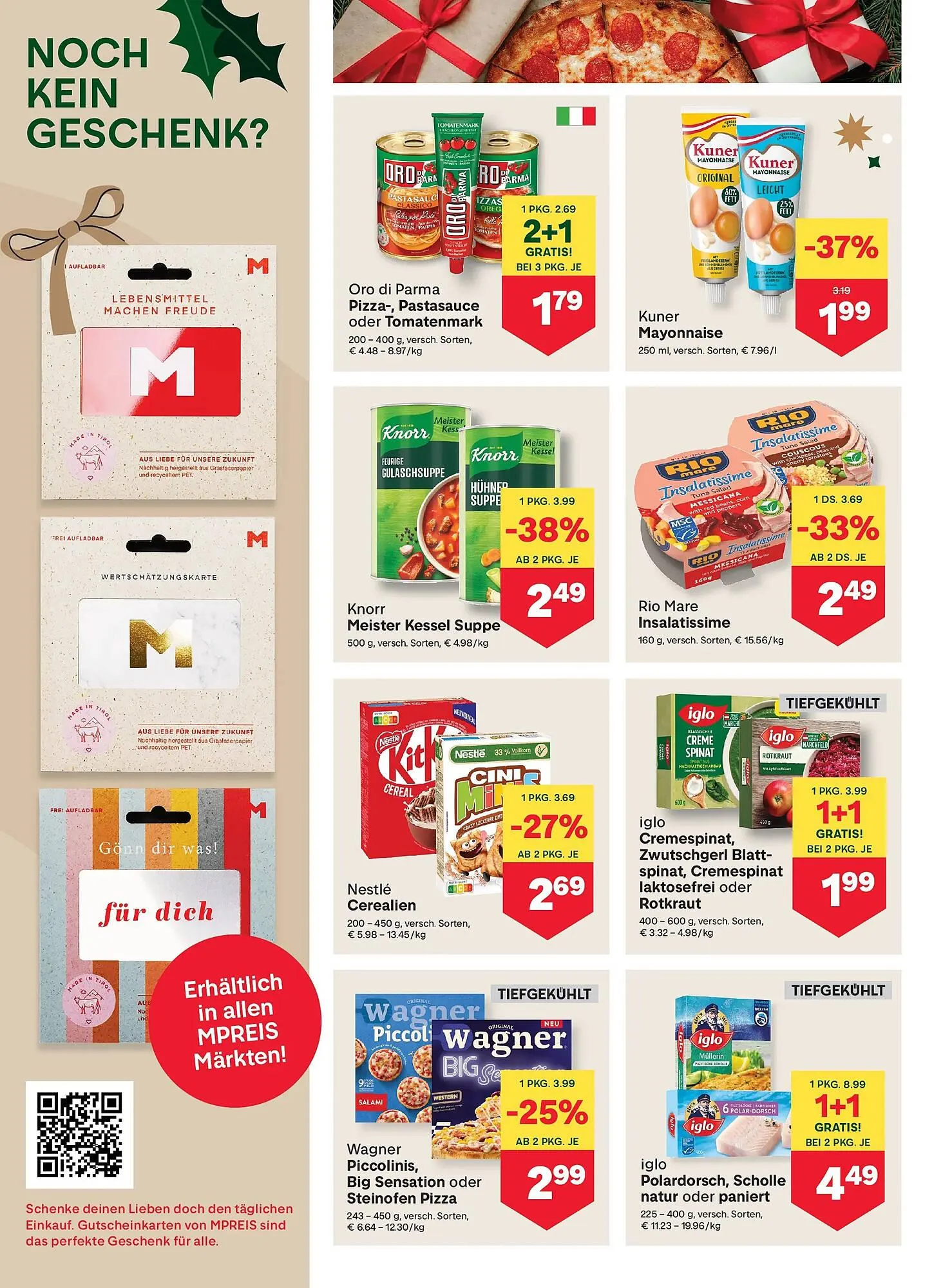 MPreis Flugblatt von 18. Dezember bis 24. Dezember 2025 - Flugblätt seite  12