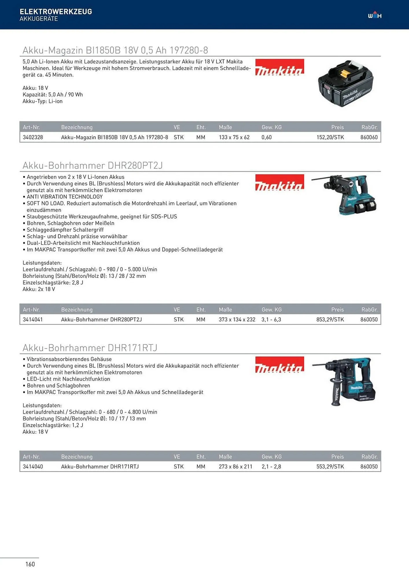 Würth Flugblatt von 22. Februar bis 31. Dezember 2024 - Flugblätt seite 160