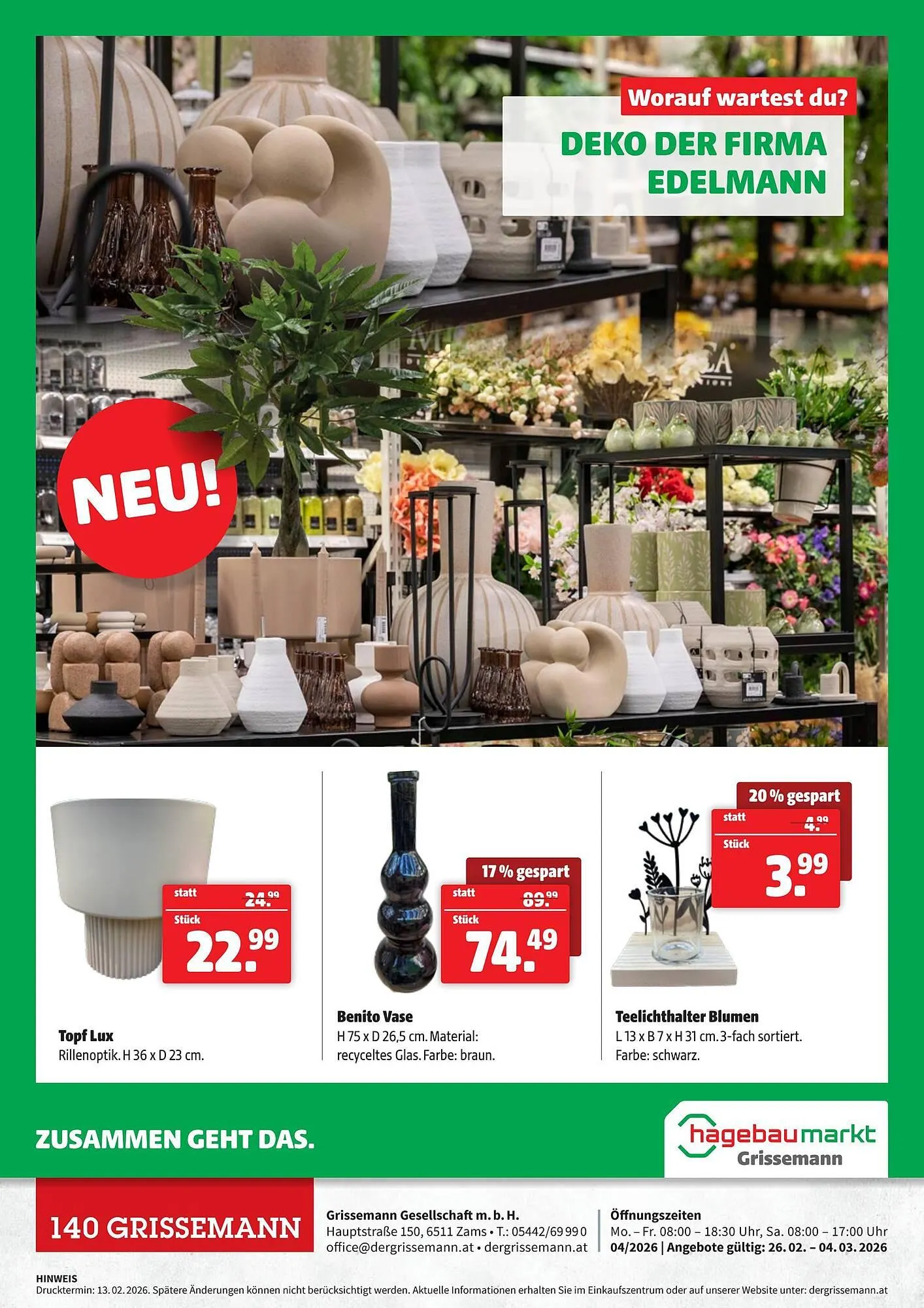 Eurogast Grissemann Flugblatt von 26. Februar bis 4. März 2026 - Flugblätt seite  12