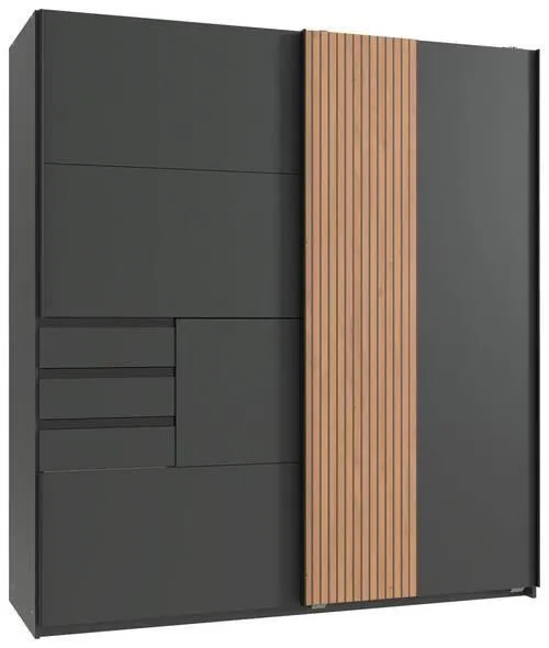 180 cm Coburg Graphit/Eiche Dekor