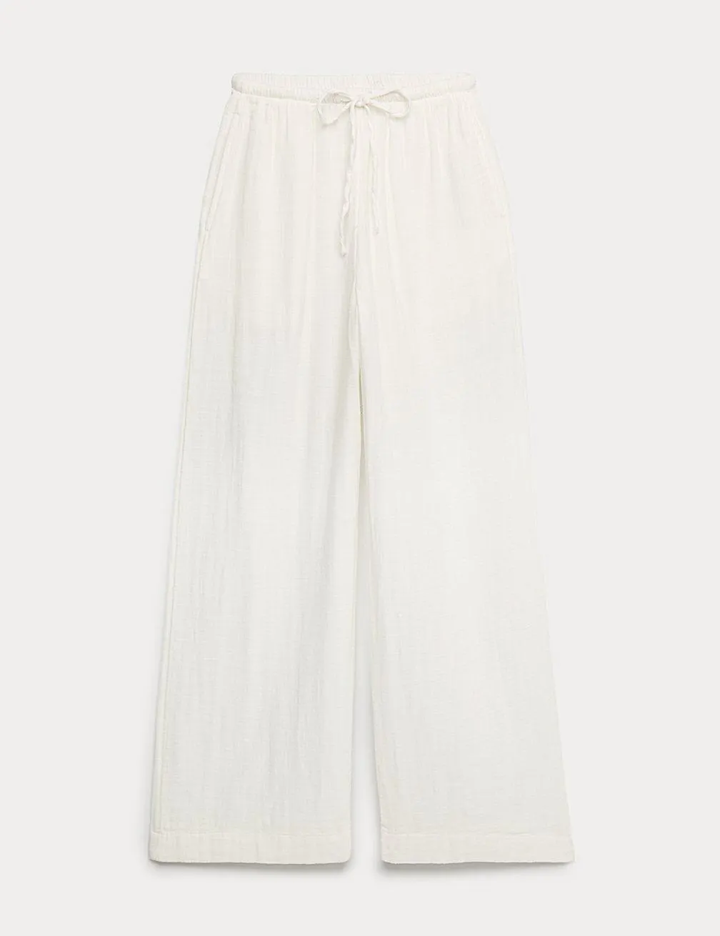 Strandhosen mit Kordelzug aus reiner Baumwolle