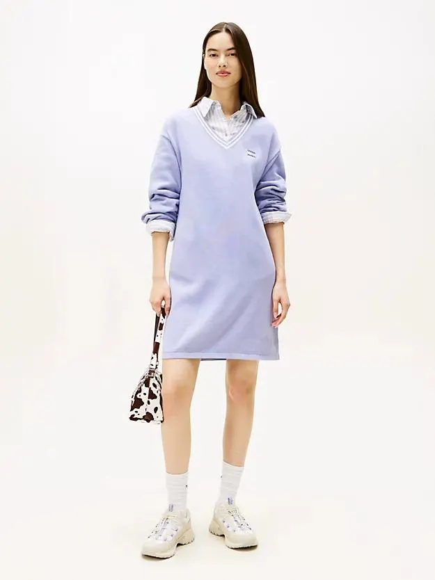 Tommy Badge Relaxed Fit Mini-Strickkleid