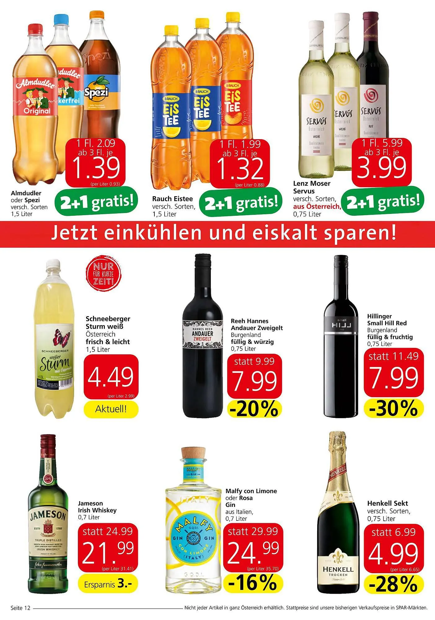 Spar Flugblatt von 14. September bis 27. September 2023 - Flugblätt seite 12