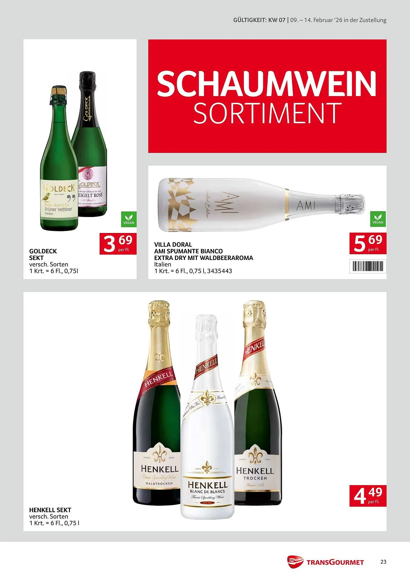 Transgourmet Flugblatt von 9. Februar bis 14. Februar 2026 - Flugblätt seite  23