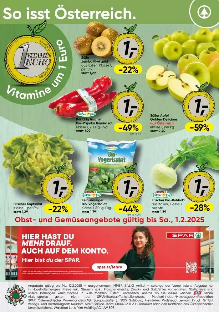 Spar flugblatt von 29. Jänner bis 12. Februar 2025 - Flugblätt seite  24