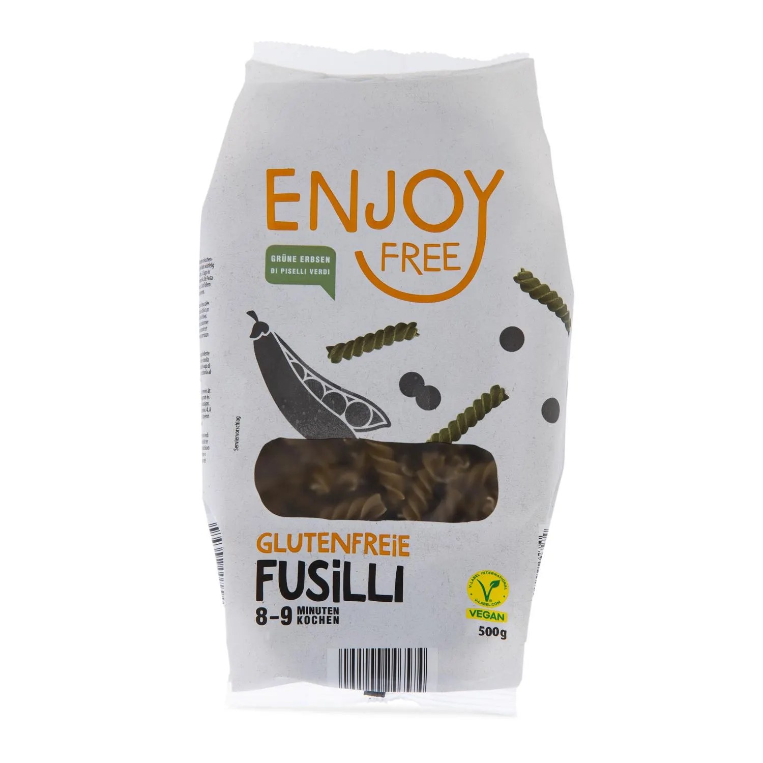 ENJOY FREE! Gemüsepasta, Fusilli aus grünen Erbsen
