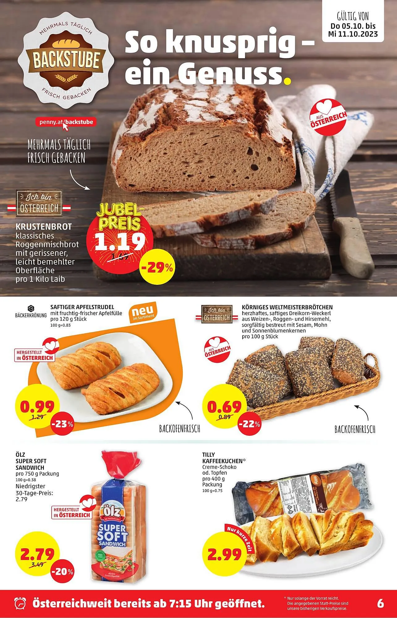 PENNY Flugblatt von 5. Oktober bis 11. Oktober 2023 - Flugblätt seite  6