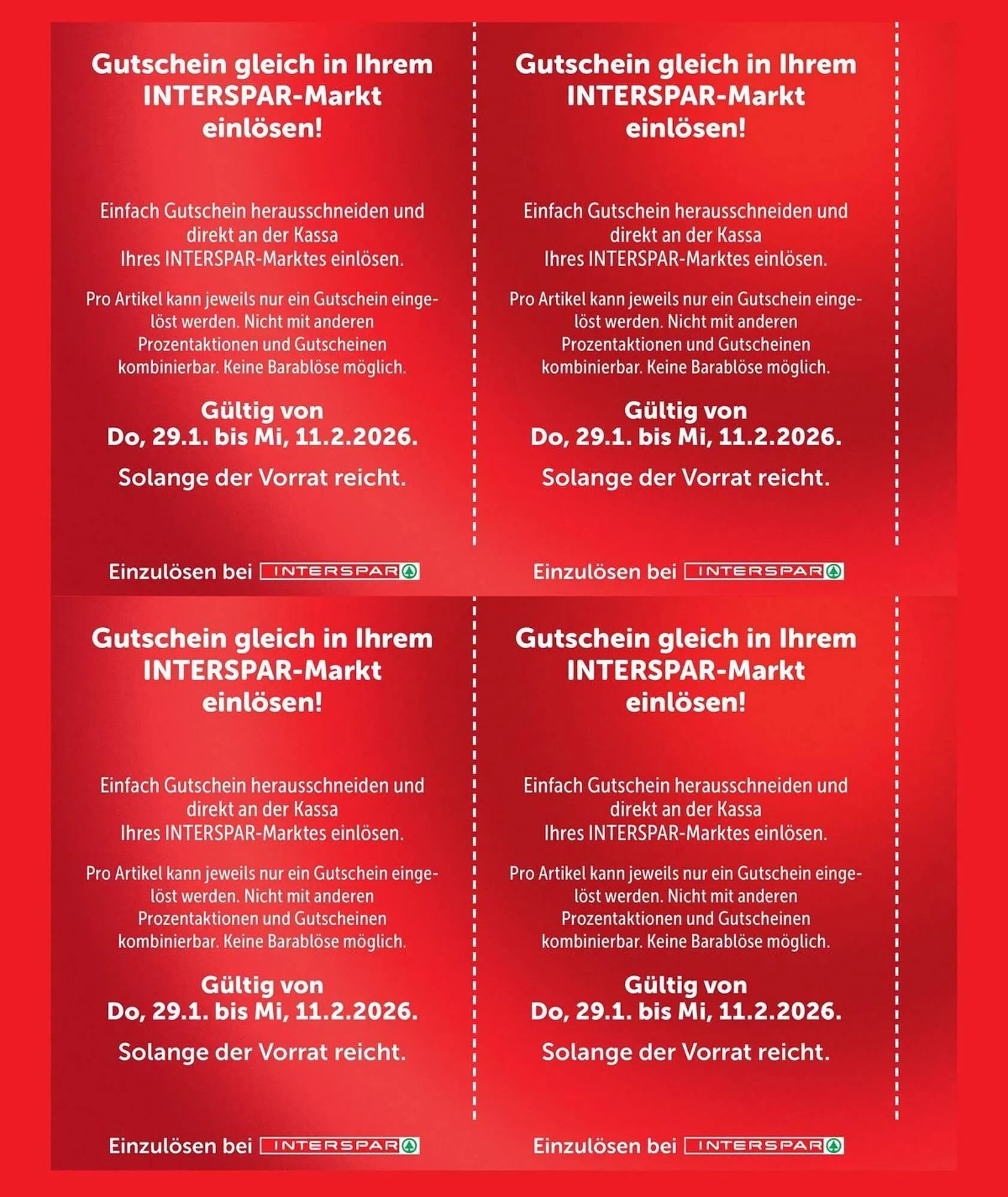 Interspar Flugblatt von 29. Jänner bis 11. Februar 2026 - Flugblätt seite  14