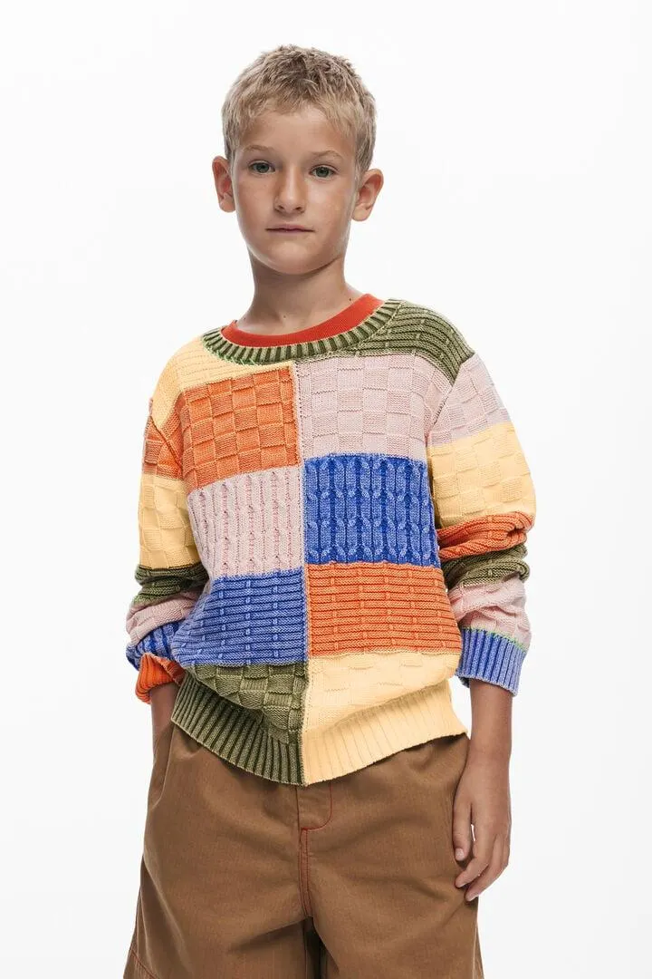 Pullover mit Patchwork