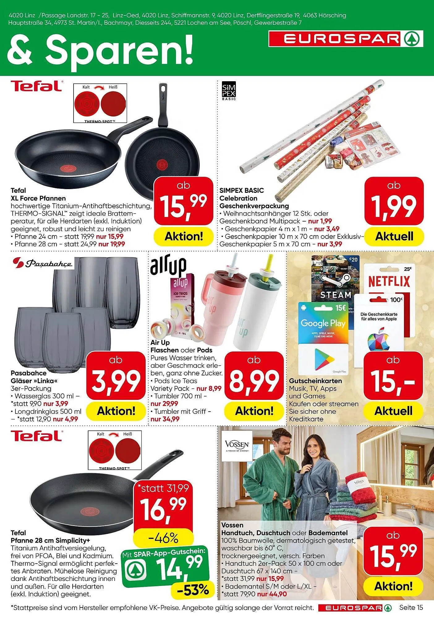 Eurospar Flugblatt von 4. Dezember bis 17. Dezember 2025 - Flugblätt seite  15