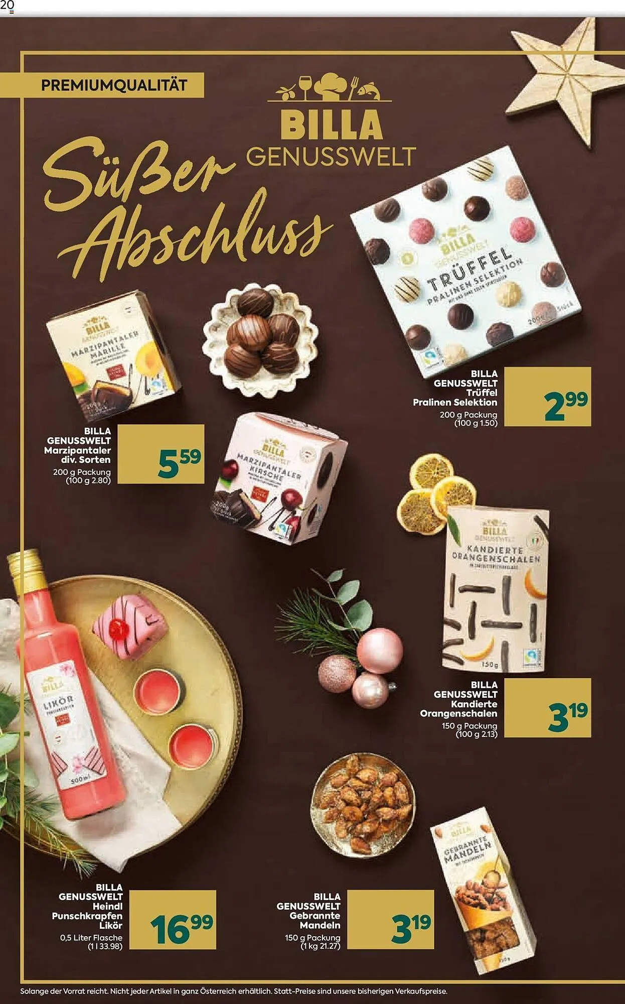 Billa Flugblatt von 30. November bis 23. Dezember 2023 - Flugblätt seite 20