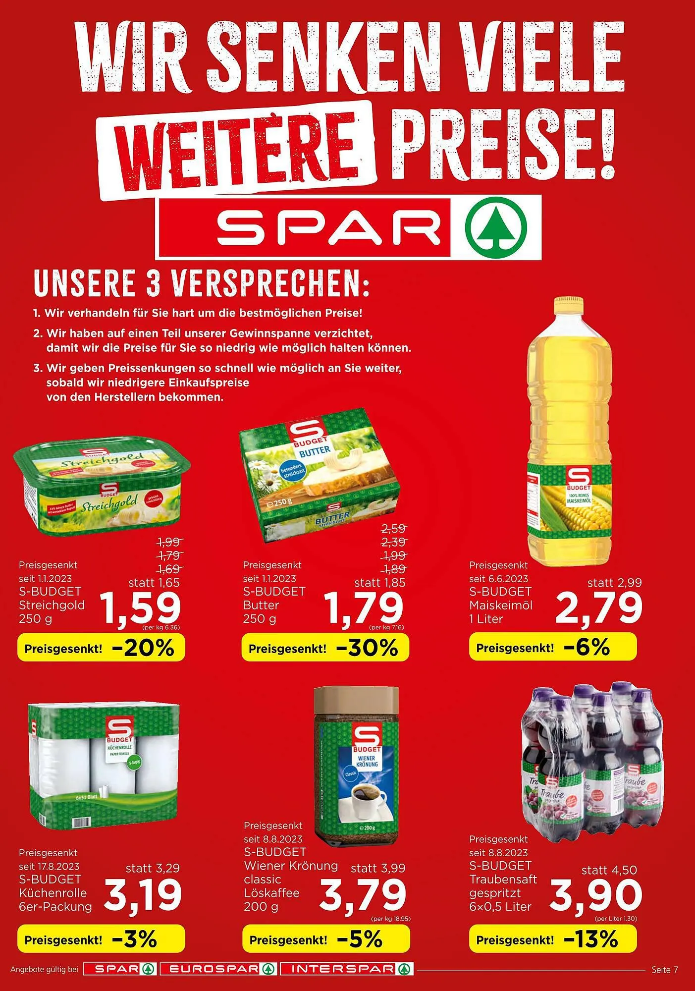 Spar Flugblatt von 7. September bis 13. September 2023 - Flugblätt seite 7