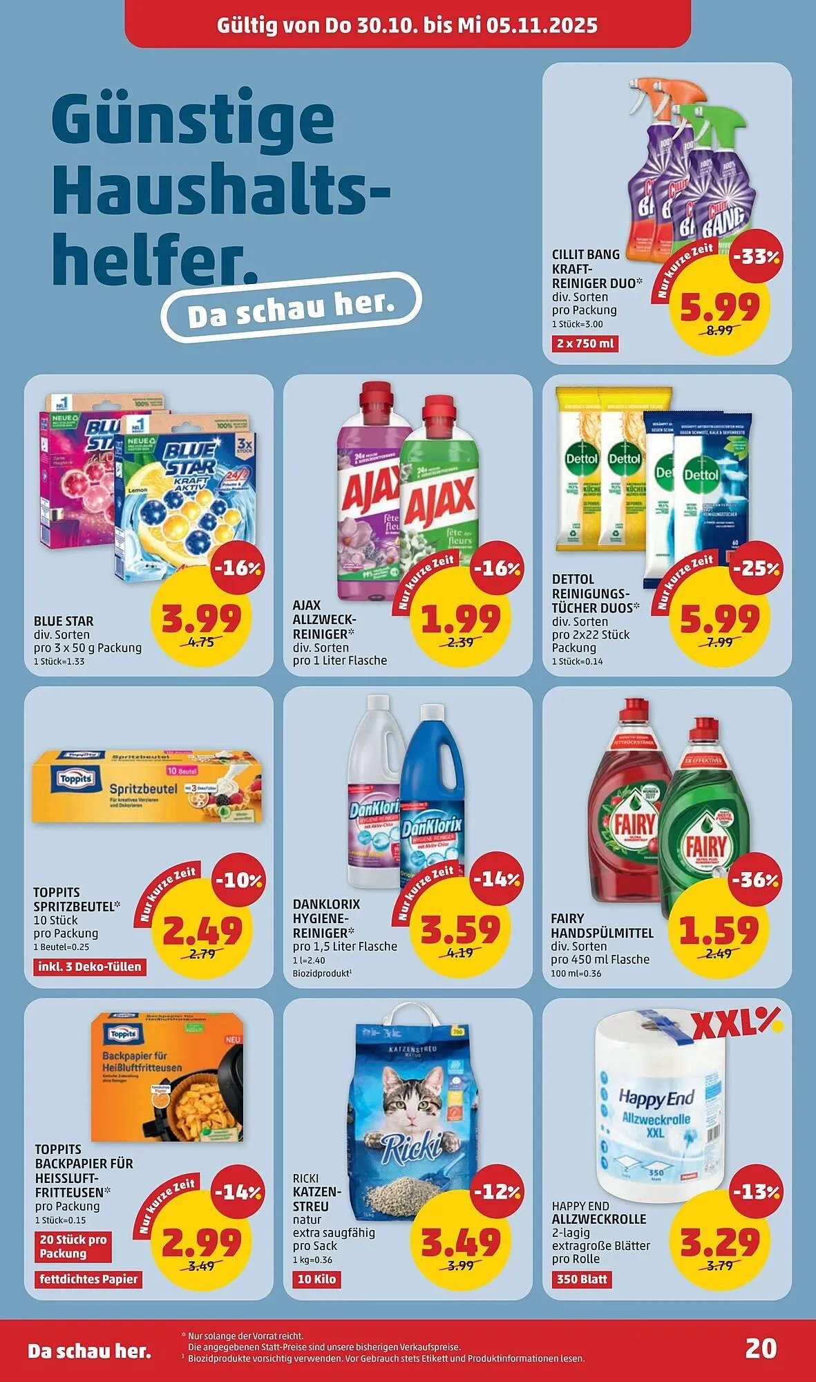 PENNY Flugblatt von 30. Oktober bis 5. November 2025 - Flugblätt seite 20