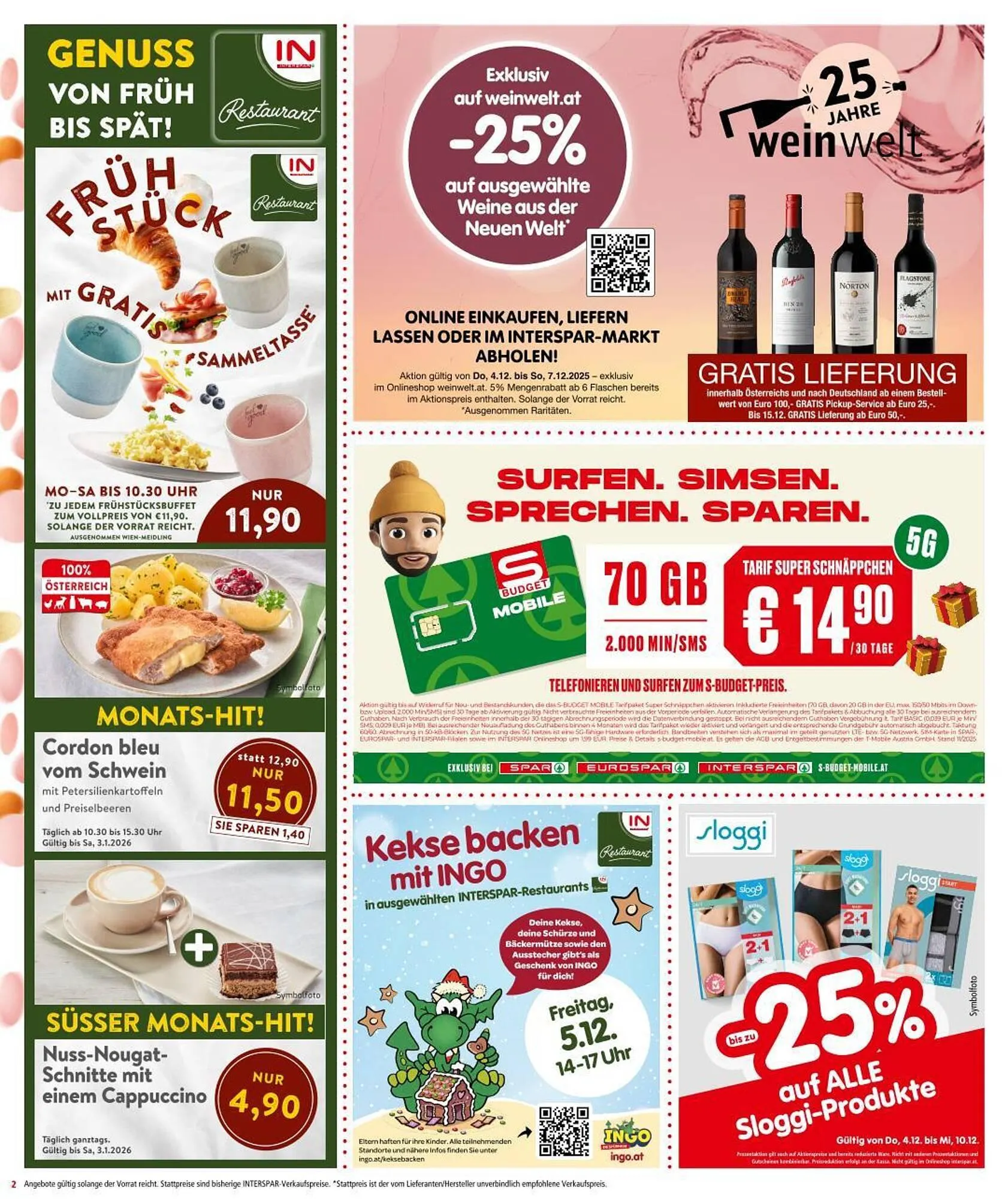 Interspar Flugblatt von 4. Dezember bis 17. Dezember 2025 - Flugblätt seite  2