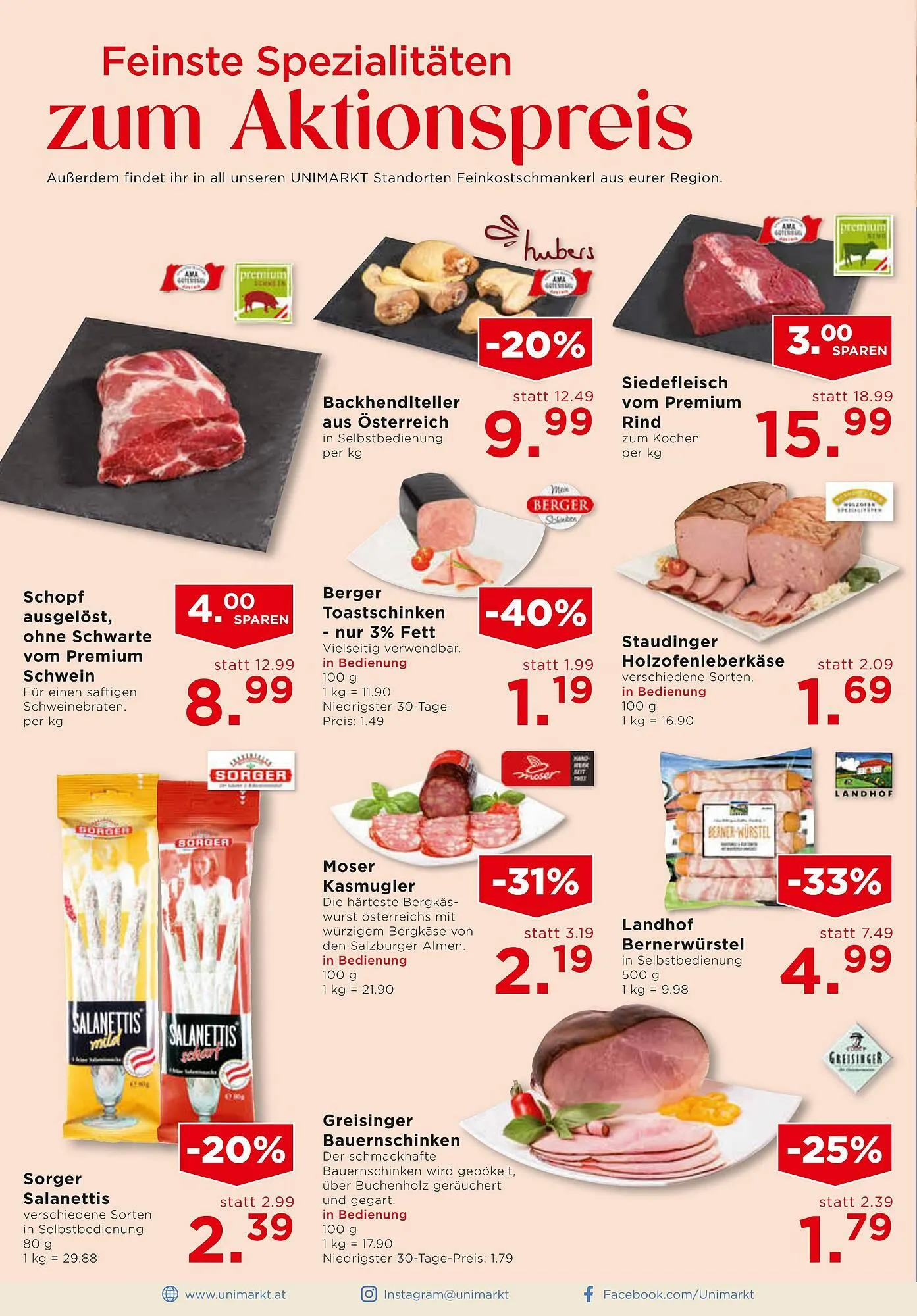 Unimarkt Flugblatt von 7. Jänner bis 13. Jänner 2026 - Flugblätt seite  4