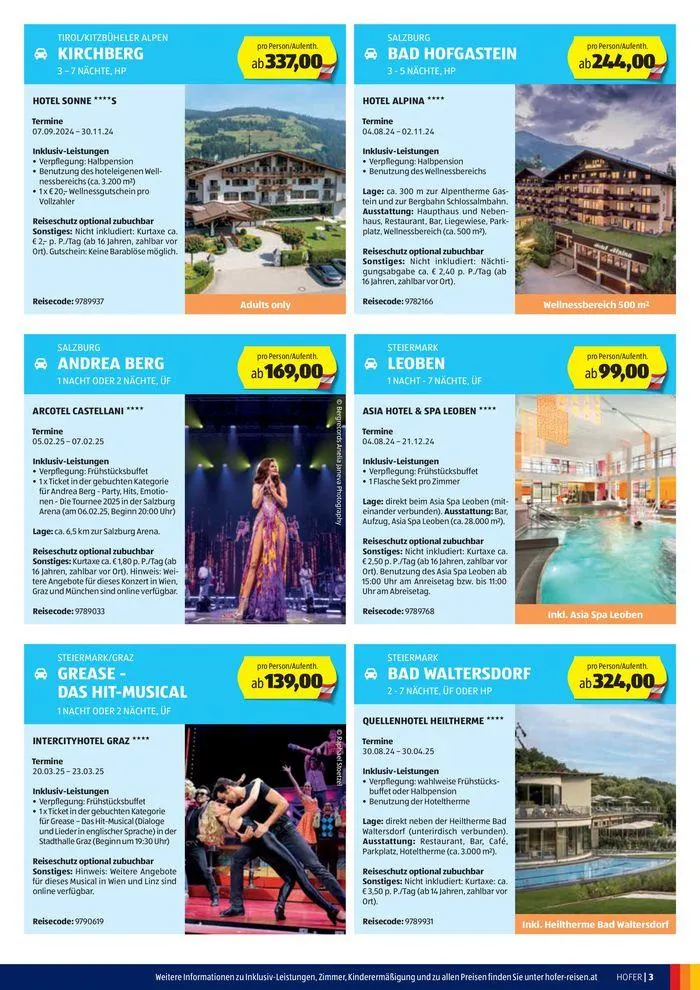 Blättern Sie online im HOFER REISEN Katalog von 1. August bis 15. August 2024 - Flugblätt seite 3