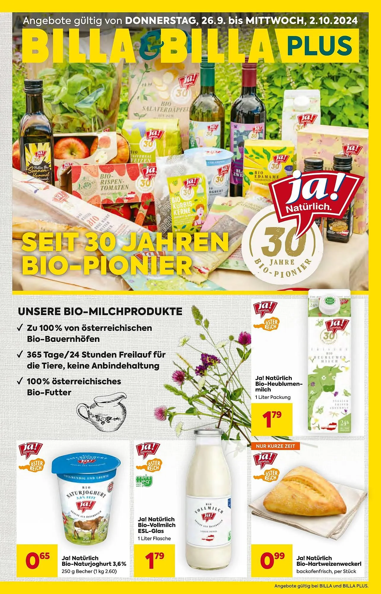 Billa Corso Flugblatt von 26. September bis 2. Oktober 2024 - Flugblätt seite 21