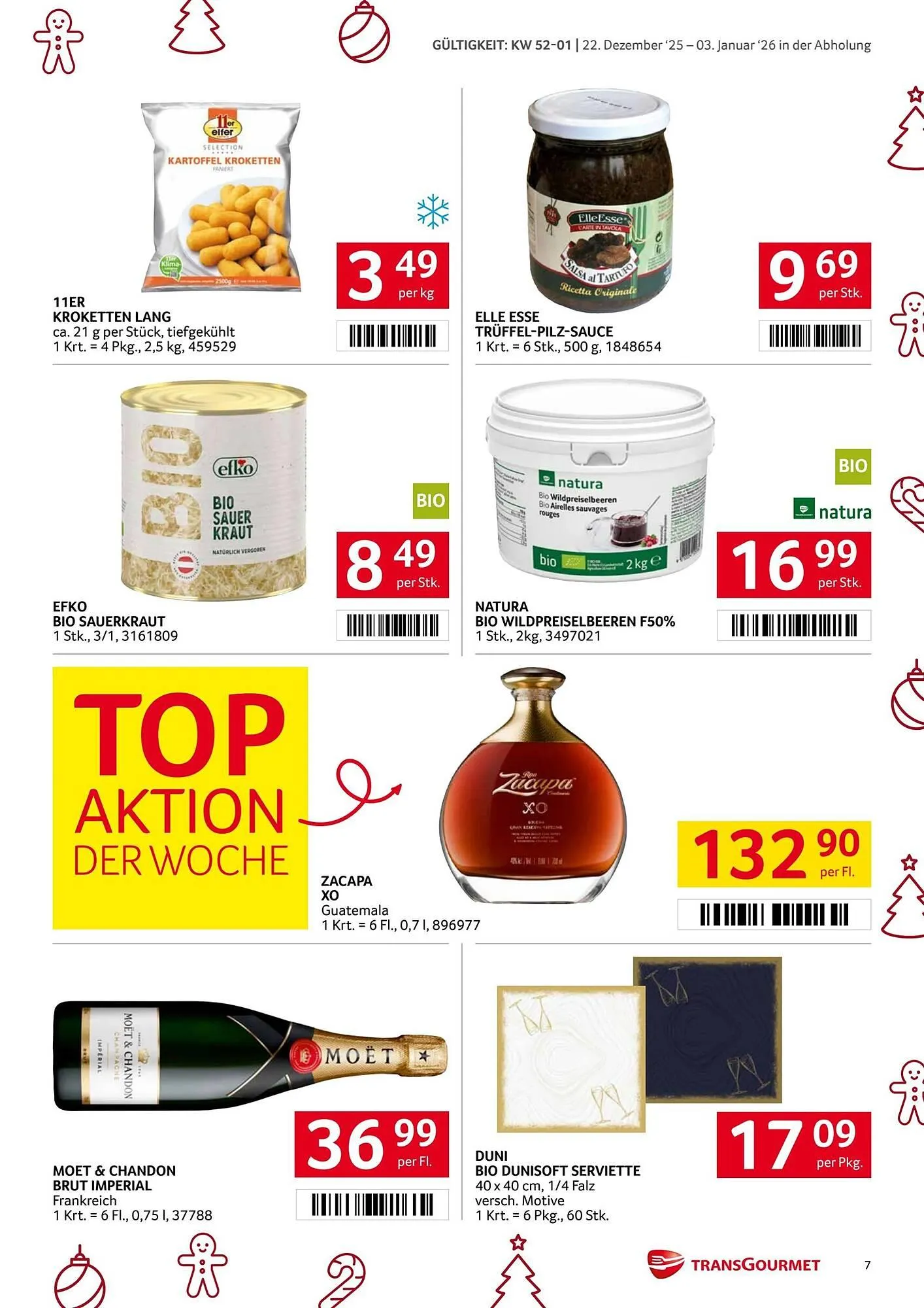 Transgourmet Flugblatt von 22. Dezember bis 4. Jänner 2026 - Flugblätt seite 7