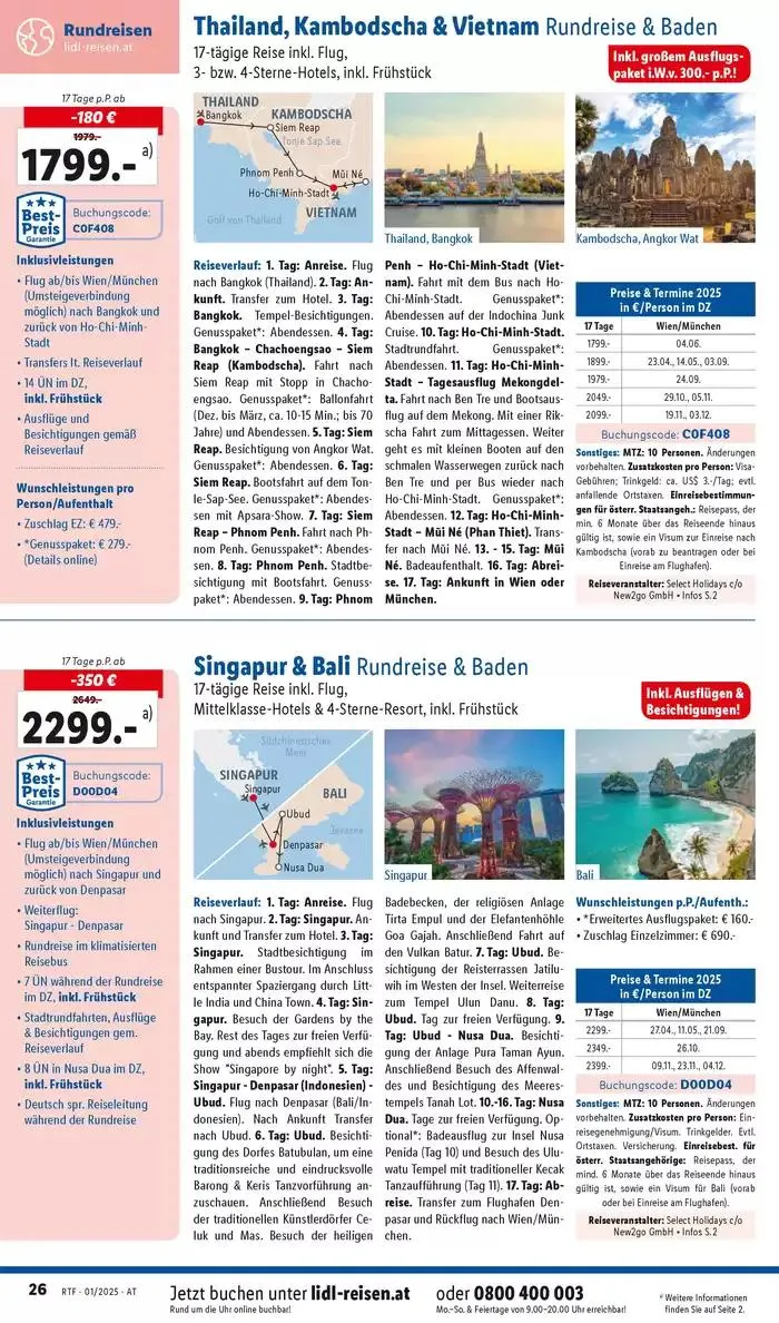 Aktuelle Reiseprospekte Themenprospekt Jänner von 14. Jänner bis 15. Februar 2025 - Flugblätt seite  26