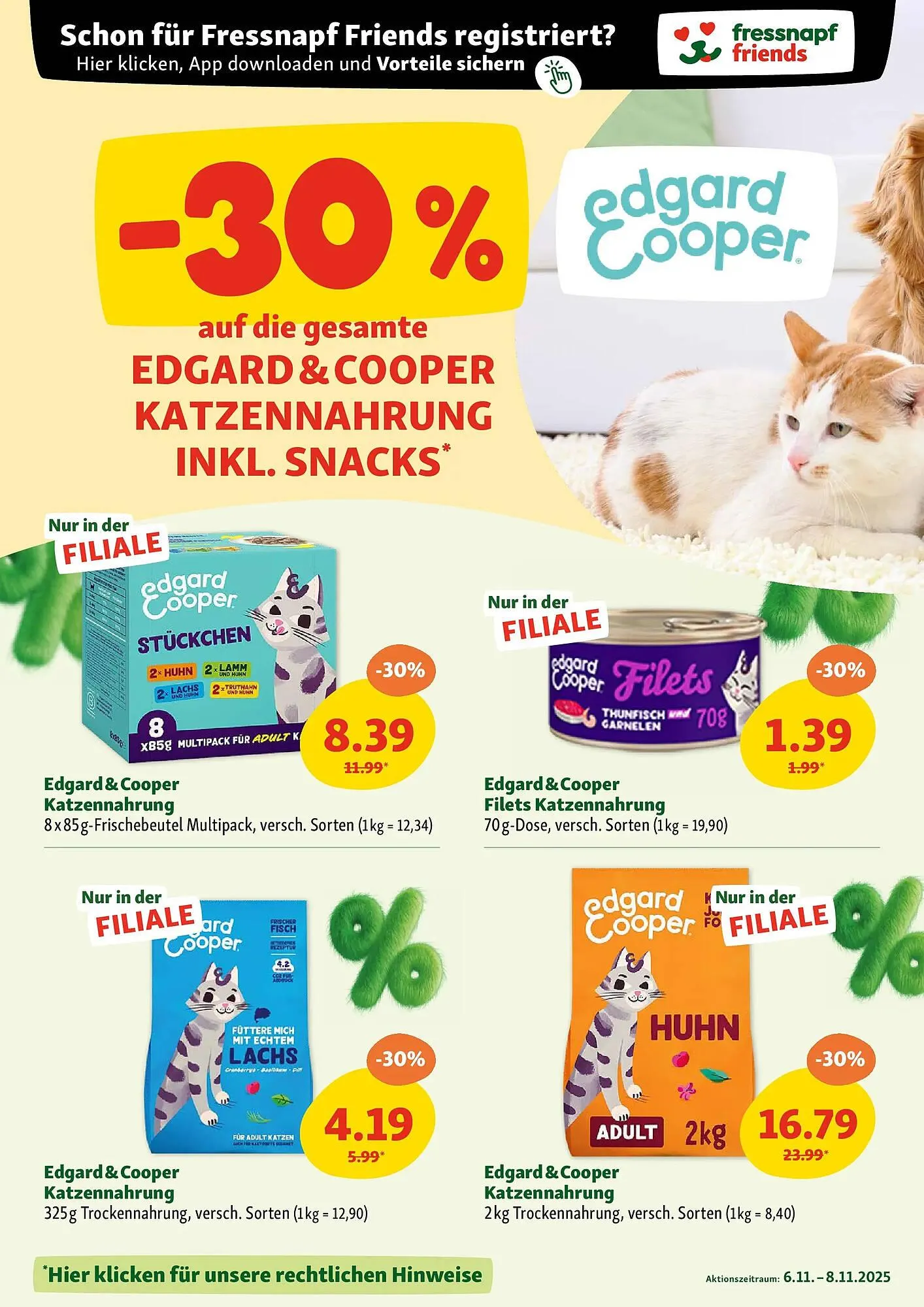 Fressnapf Flugblatt von 6. November bis 8. November 2025 - Flugblätt seite  8