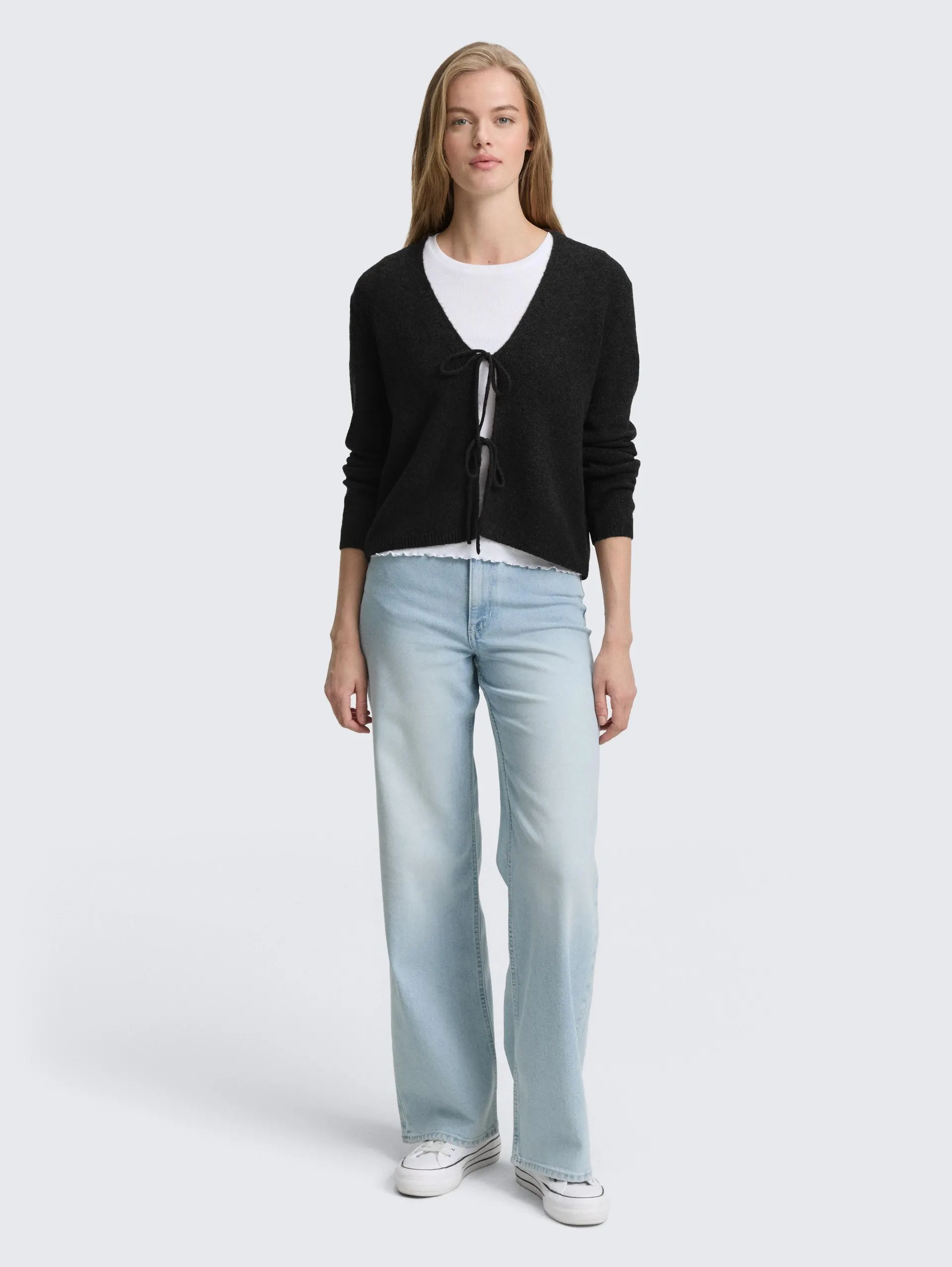 Cardigan mit Schleifen-Details