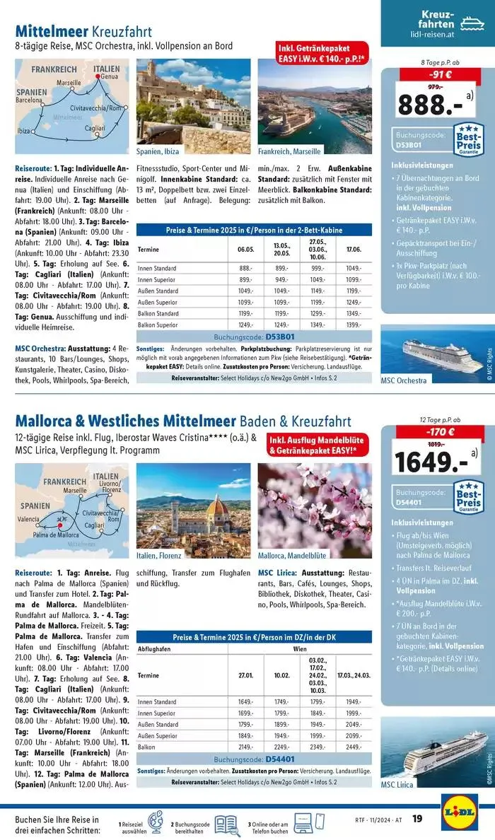 Aktuelle Reiseprospekte Themenprospekt November von 13. November bis 15. Dezember 2024 - Flugblätt seite 19