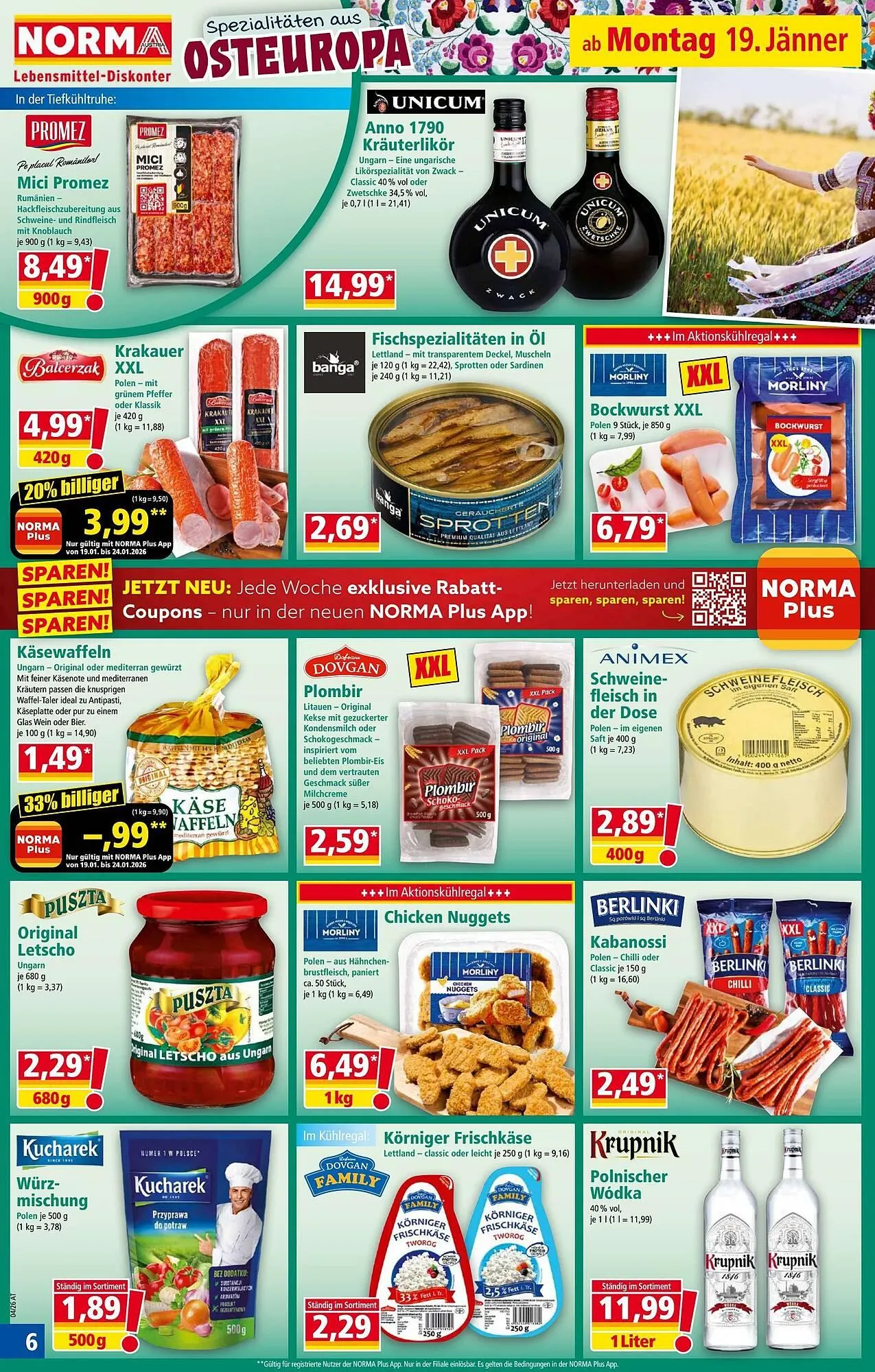 Norma Prospekt von 19. Jänner bis 25. Jänner 2026 - Flugblätt seite  6