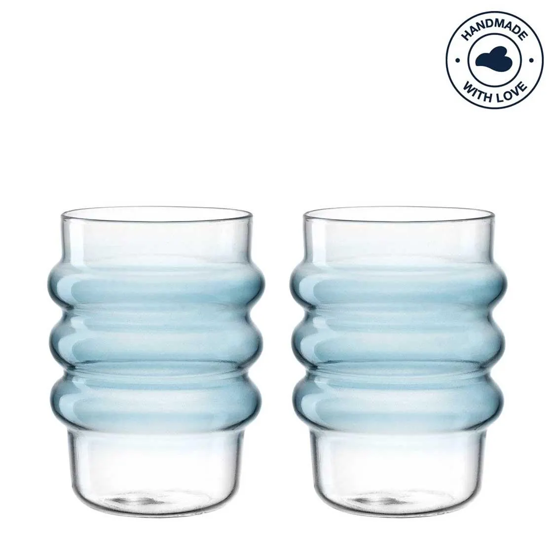 Trinkglas SOLE 440 ml blau 2er-Set