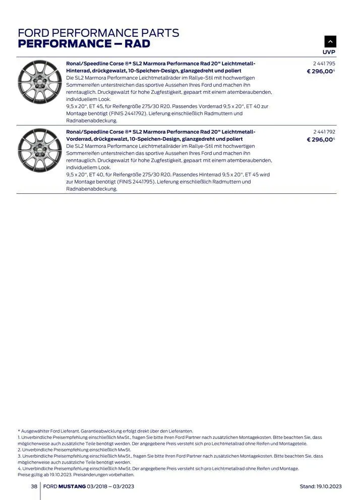 FORD MUSTANG von 2. November bis 2. November 2024 - Flugblätt seite 38