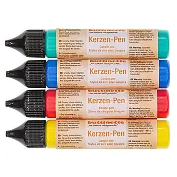 buttinette Kerzen-Pens "Grundfarben", 4x 28 ml
