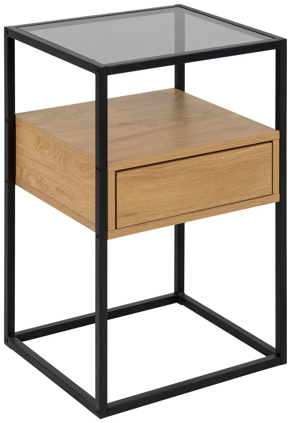 MID.YOU Nachtkästchen Wildeiche / Eiche H: 60 cm Randolf