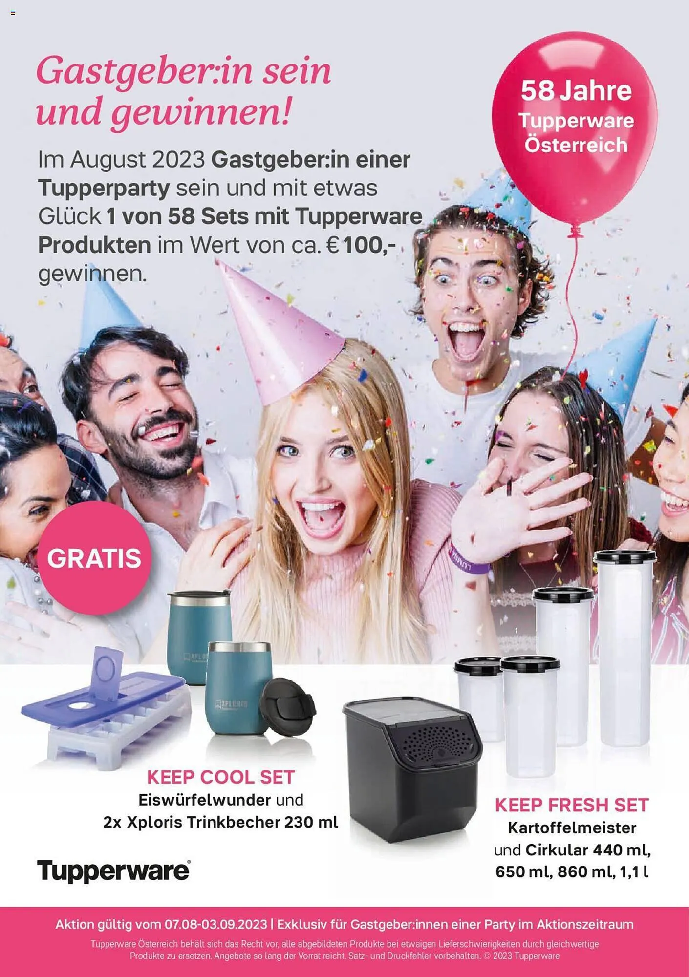 Tupperware Flugblatt von 7. August bis 20. August 2023 - Flugblätt seite  2