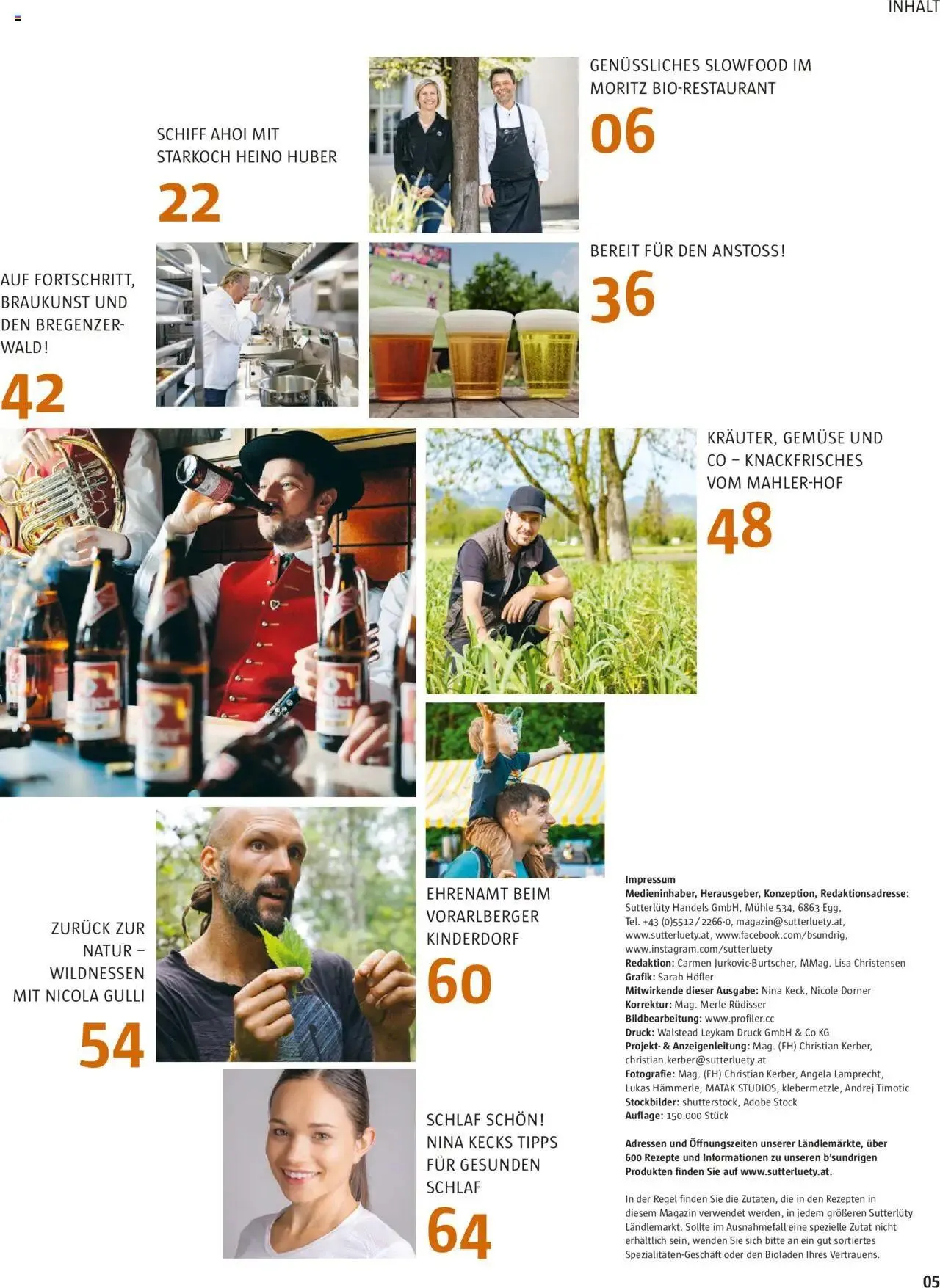 Sutterlüty B’sundrig Magazine von 3. Juli bis 31. Dezember 2024 - Flugblätt seite 72