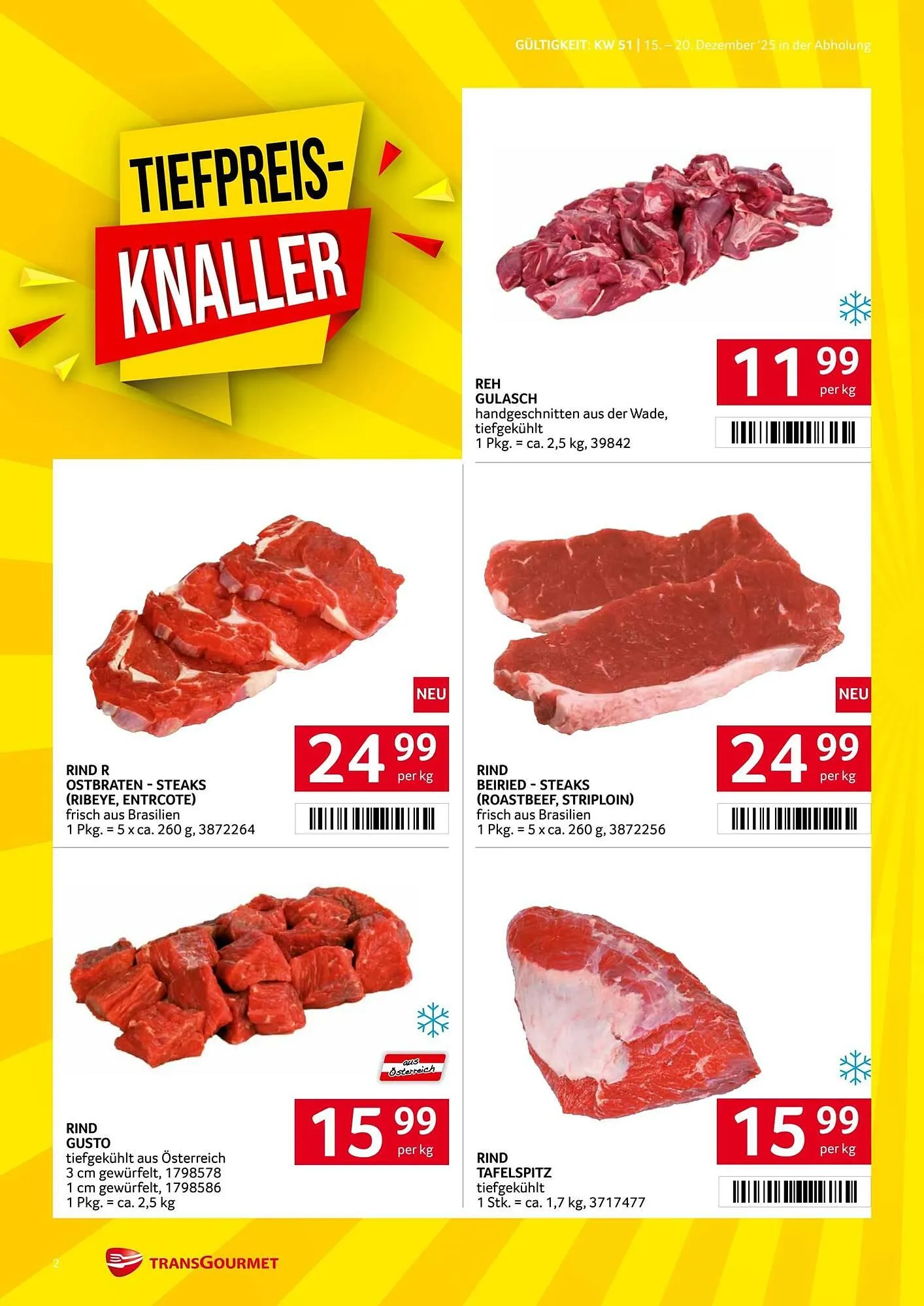 Transgourmet Flugblatt von 15. Dezember bis 21. Dezember 2025 - Flugblätt seite 2