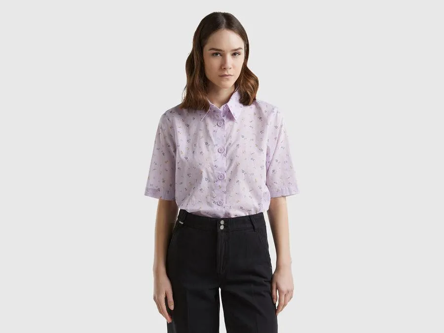 Kurzärmeliges gemustertes Hemd