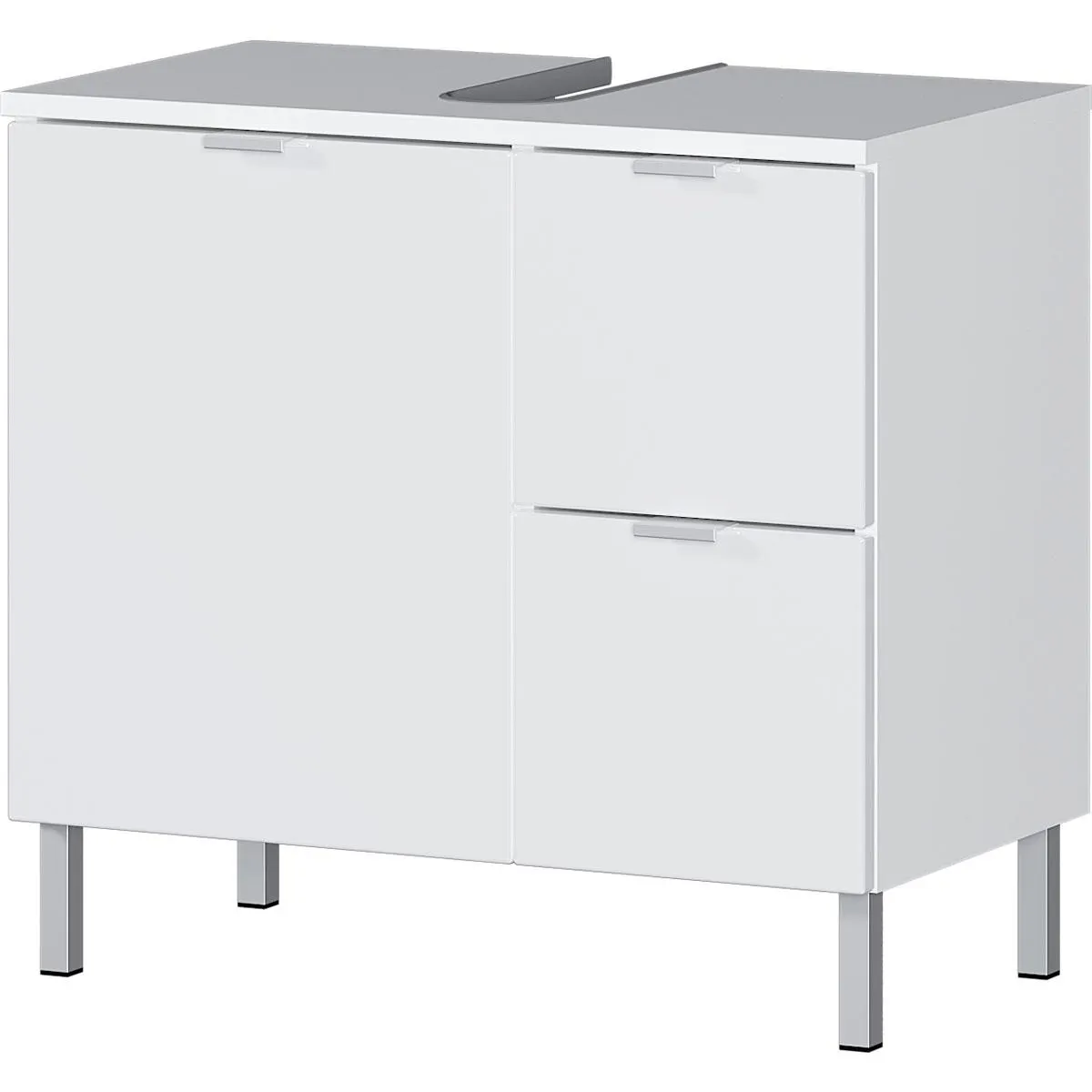 Waschbeckenunterschrank Maureen 2 Schubkästen 60 x 56 x 34 cm weiß