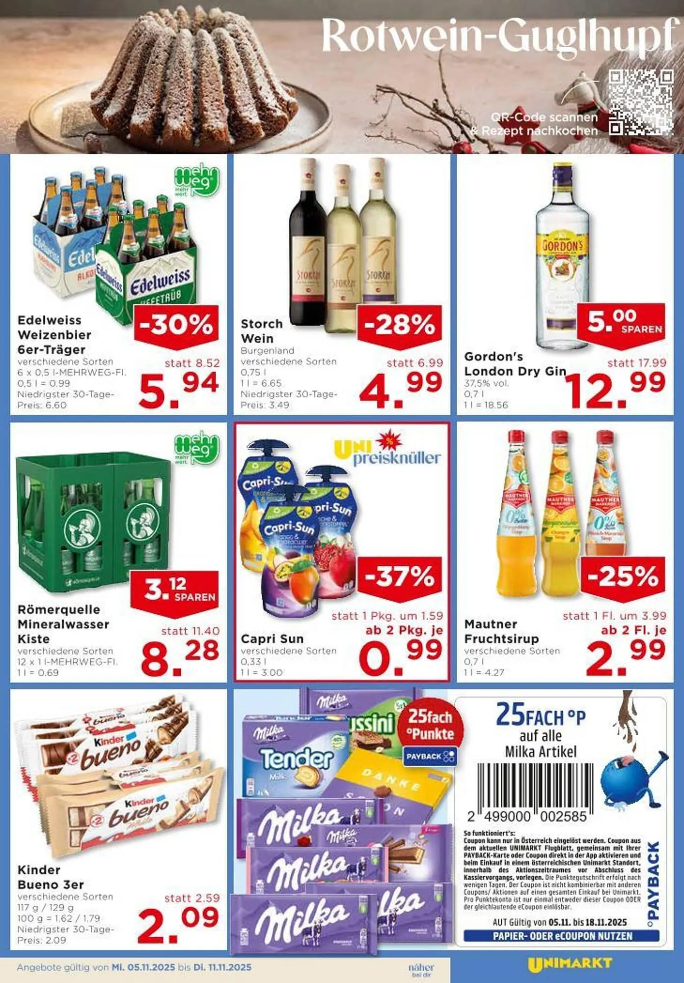 Unimarkt Flugblatt von 5. November bis 11. November 2025 - Flugblätt seite 11