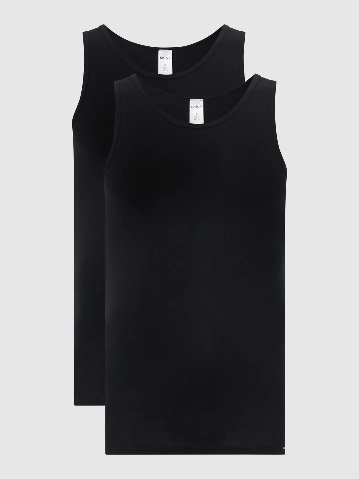 Tanktop aus Baumwolle im 2er-Pack in black